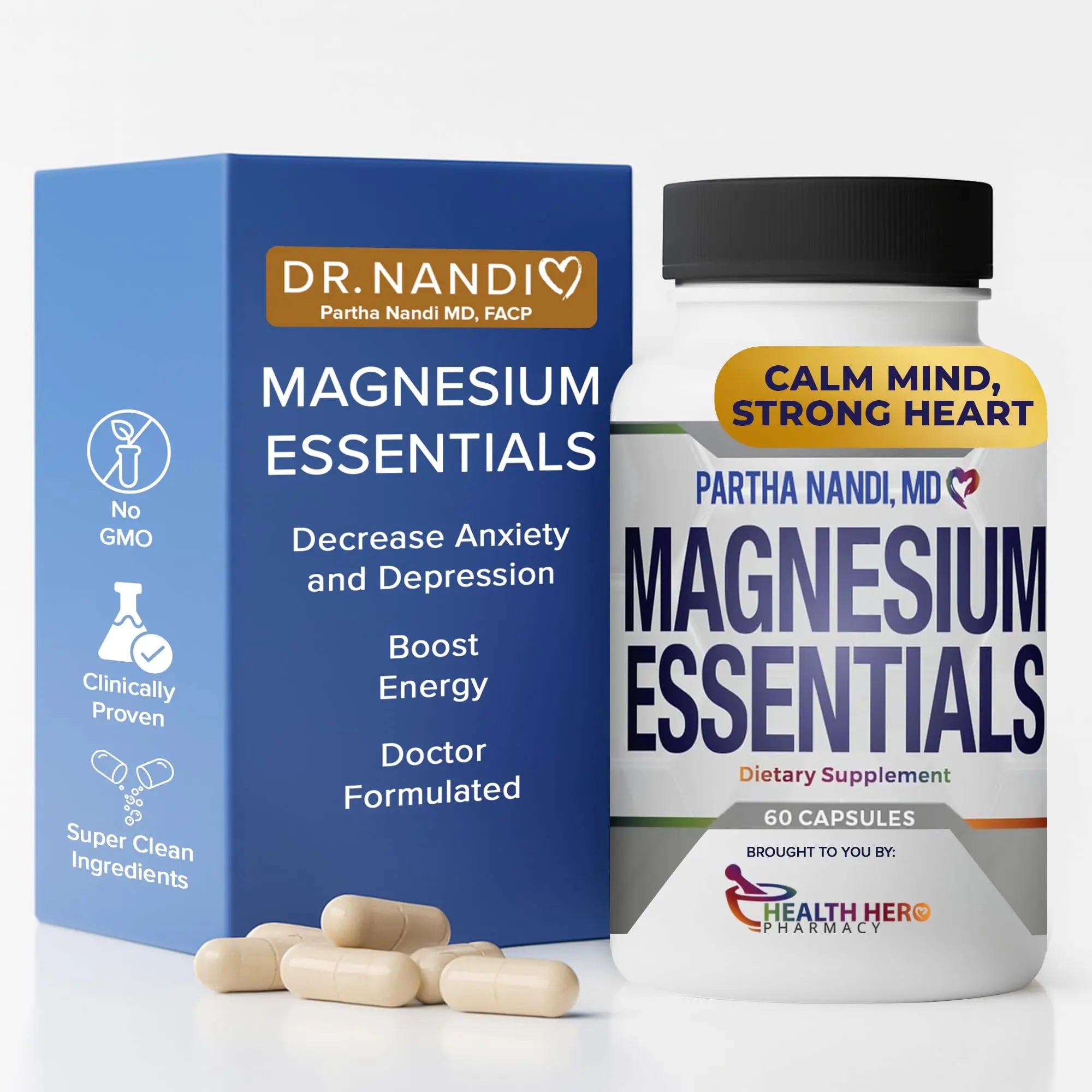 Triple Magnesium Citrate, Malate & Glycinate Complex Supplement – Supports Sleep, Stress, Muscle, Nerve & Heart Health – Advanced High-Absorption Formula – 235mg – 60 Capsules Partha Nandi, MD Au supplements