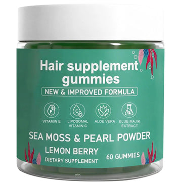 YATIME Hair Loss Gummies,Sea Moss Gummies with Vitamin C, Vitamin E, Aloe Vera, Pearl Powder Support Faster Hair Growth YATIME Au supplements