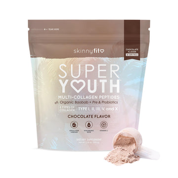 SkinnyFit Super Youth Chocolate Multi-Collagen Peptides + Probiotics, Baobab Fiber SkinnyFit Au supplements