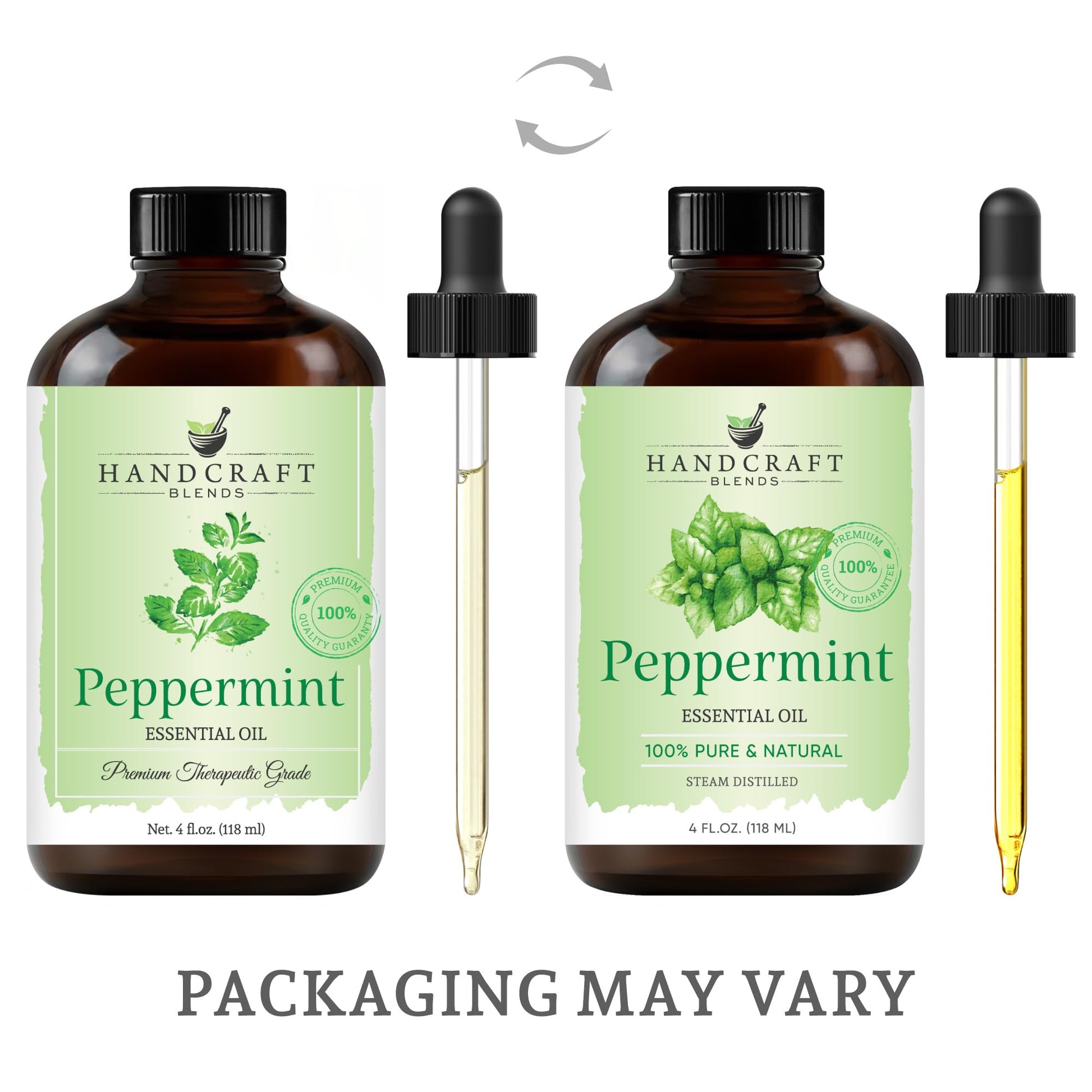 Handcraft Blends Peppermint Essential Oil - Huge 4 Fl Oz - 100% Pure and Natural - Premium Grade Handcraft Blends Au supplements