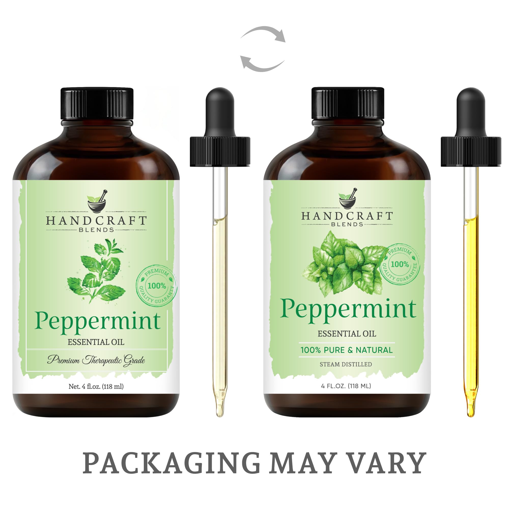 Handcraft Blends Peppermint Essential Oil - Huge 4 Fl Oz - 100% Pure and Natural - Premium Grade Handcraft Blends Au supplements