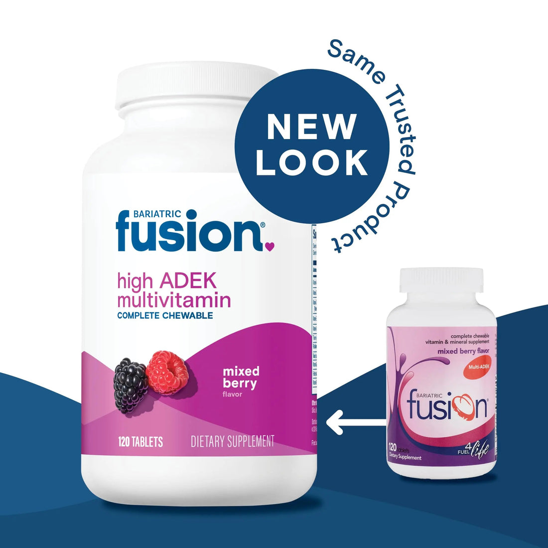 Bariatric Fusion Chewable Multivitamin with High ADEK Vitamins | Multi for Duodenal Switch Patients | Mixed Berry Flavored Tablets | Bariatric Fusion AU supplements
