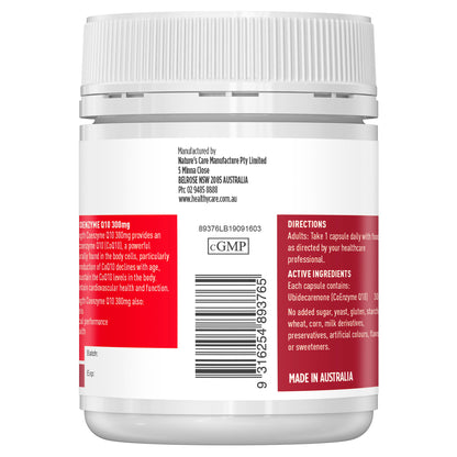 Healthy Care Ultra Strength 300mg Co Enzyme Q10 Capsules, Red, 60 Count | Supports Healthy CareUS supplements
