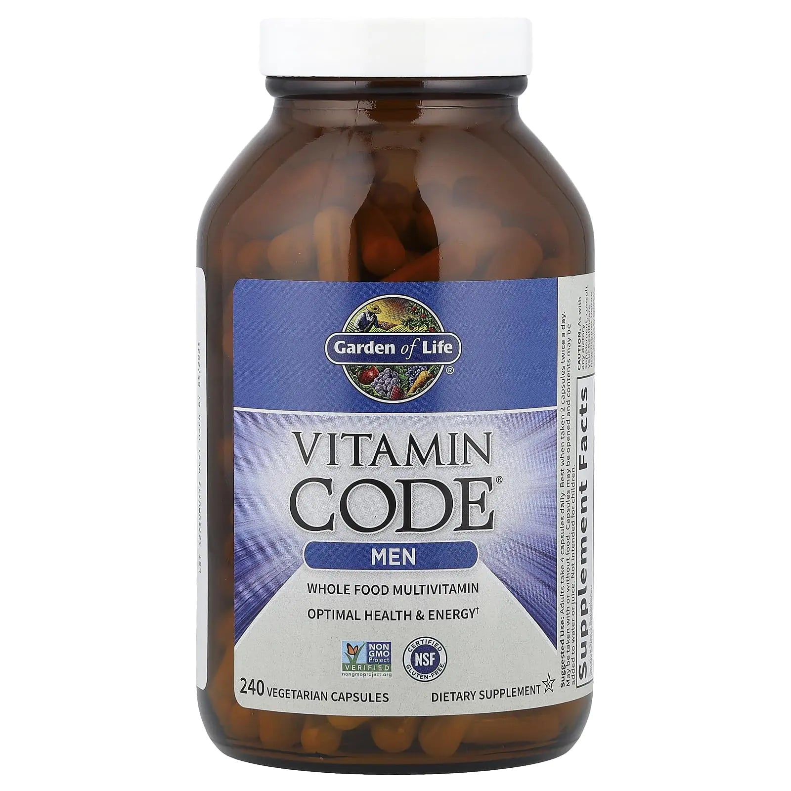 Garden of Life Vitamin Code, Whole Food Multivitamin for Men, 240 Vegetarian Capsules Garden of Life Au supplements