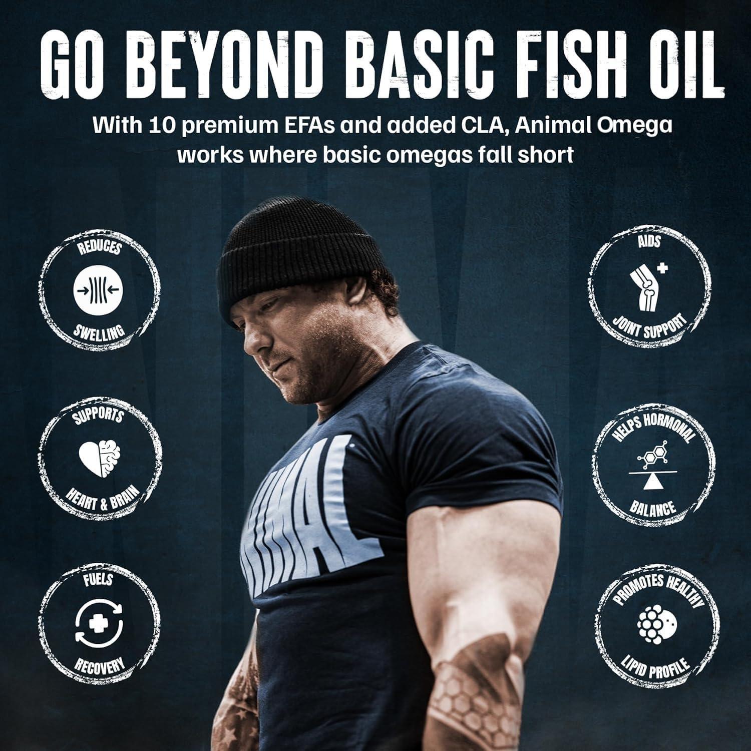 Animal Advanced Omega 3 Fatty Acids - 3500mg EPA DHA Fish Oil Omega 3 Supplement for Women & Men High Potency Blend with CLA GLA ALA for Brain Skin Eye Immune Joint Health 30 Pill Packs Animal Au supplements