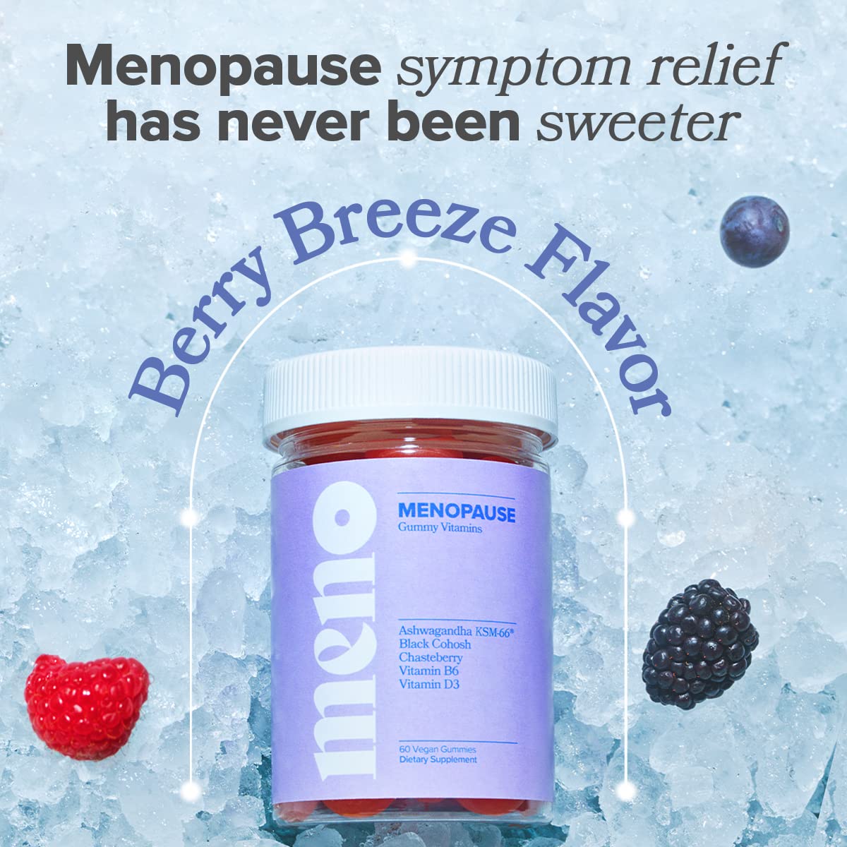 MENO Gummies for Menopause, 30 Servings (Pack of 2) - Hormone-Free Menopause O Positiv Au supplements