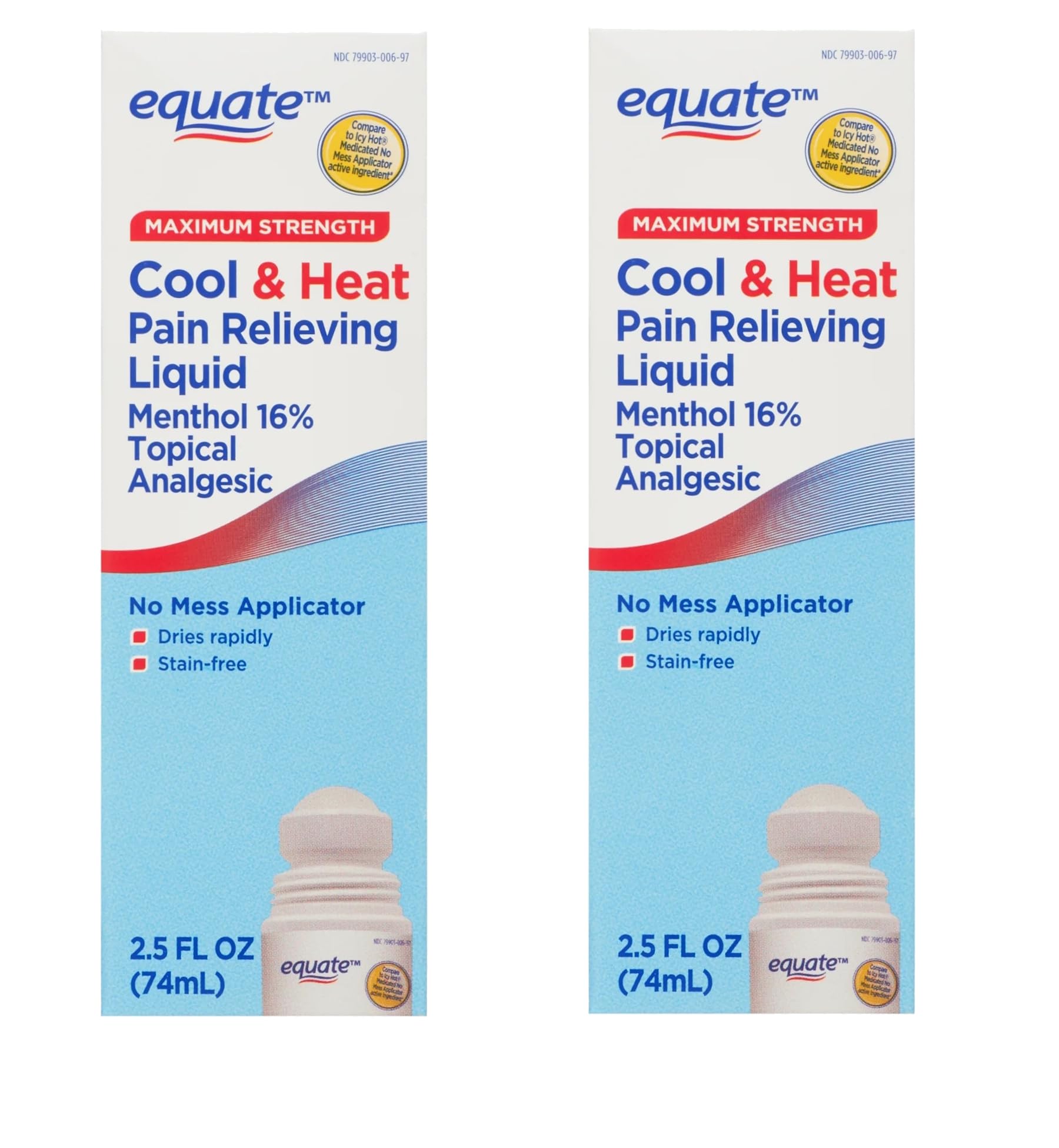 Equate Maximum Strength Cool & Heat, Equate Cool & Heat Pain Relief, Joint Pain Relief, 2.5 fl. oz, Pack of 2 Aus Healthcare Au supplements