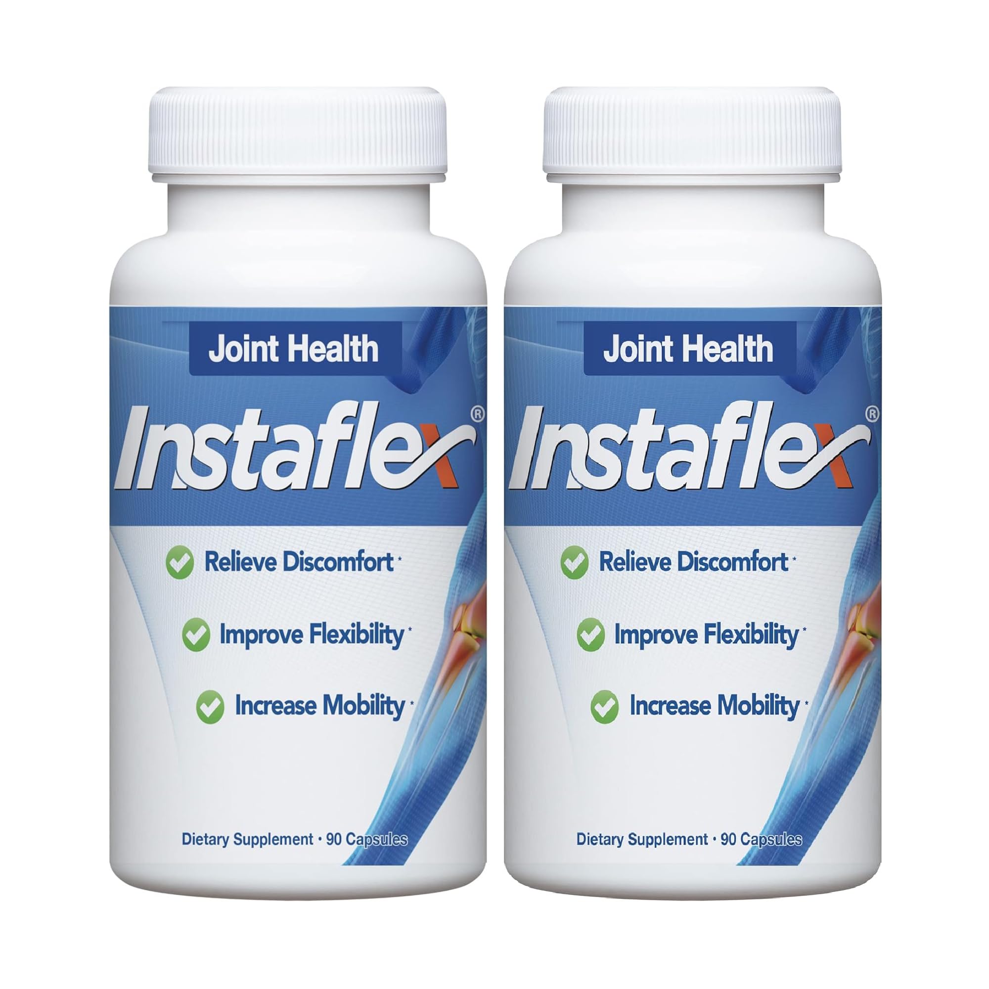 Instaflex Joint Support Supplement for Men and Women - Glucosamine, MSM, White Willow, Turmeric, Ginger, Cayenne, Hyaluronic Acid - 180 Capsules Instaflex Au supplements