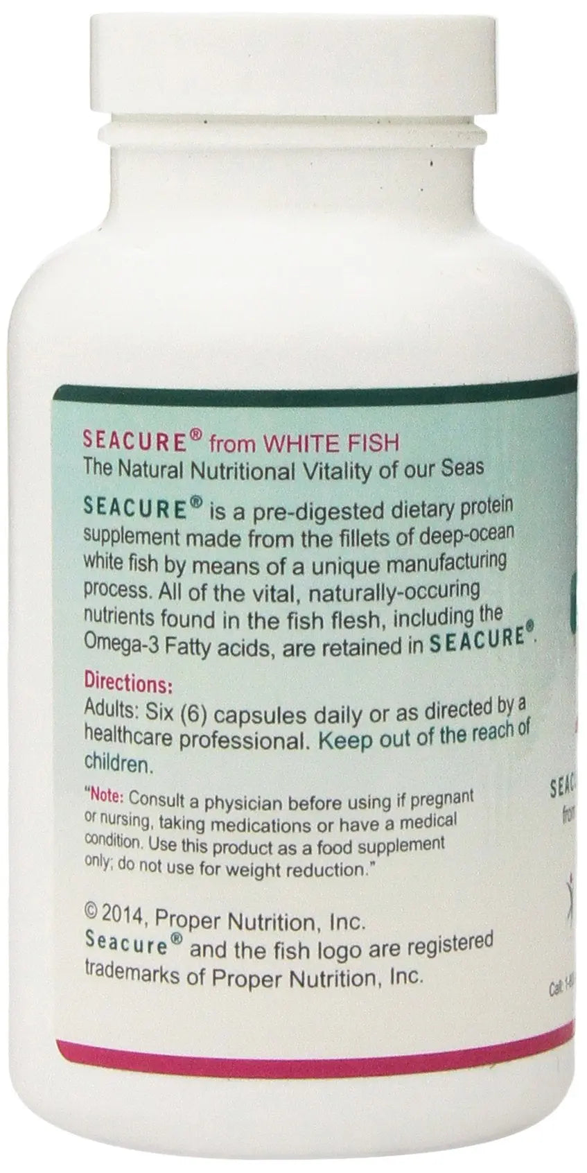 Seacure 180 Capsules Proper Nutrition Au supplements