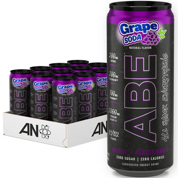 ABE Energy + Performance Sugar Free Energy Drink - All Black Everything Drink ABE all black everything Au supplements