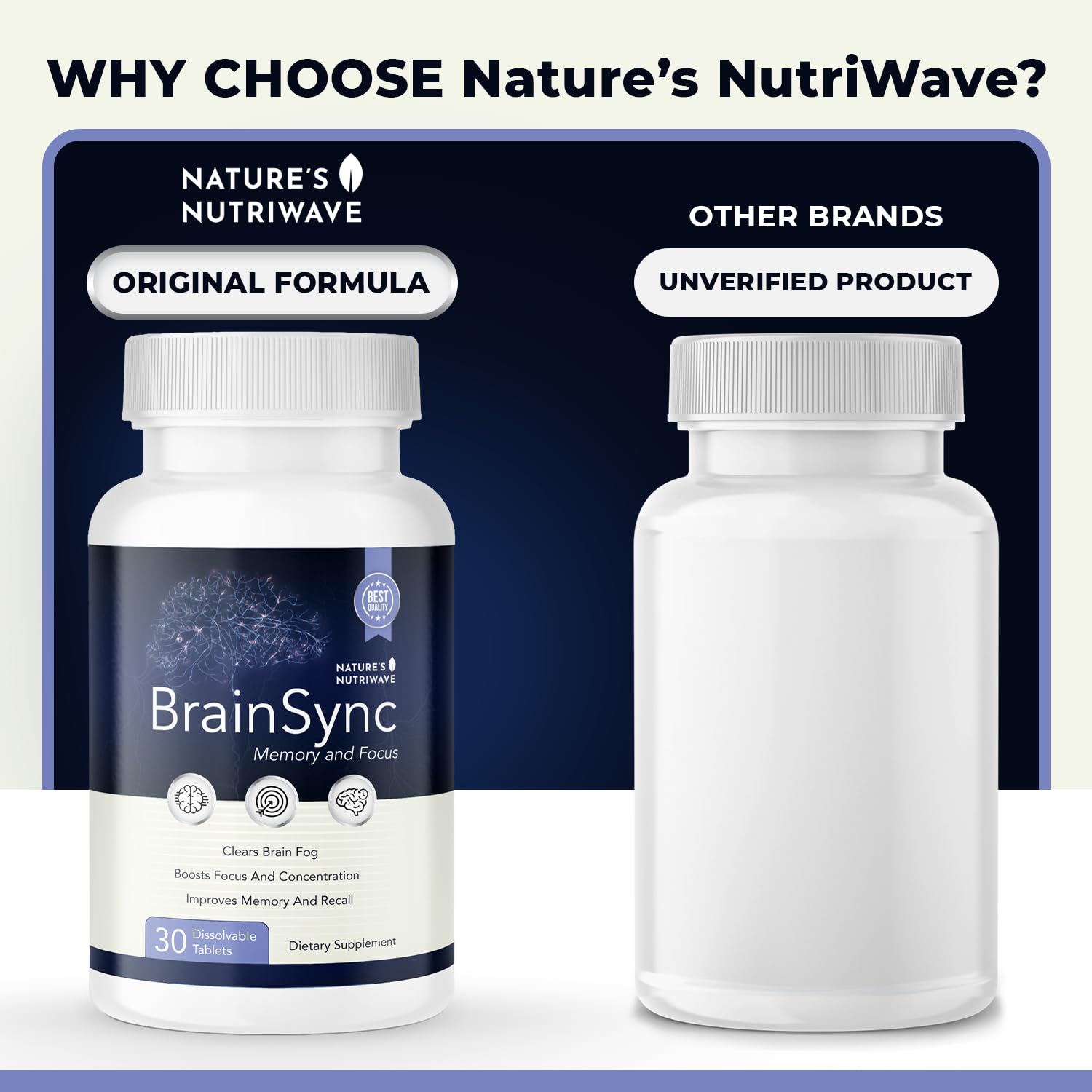 Nature’s NutriWave BrainSync Probiotic Supplement – Supports Daily Wellness & Gut-Brain Balance – 3.6 Billion CFU – 30 Dissolvable Tablets, 1 Month Supply Nature’s NutriWave Au supplements