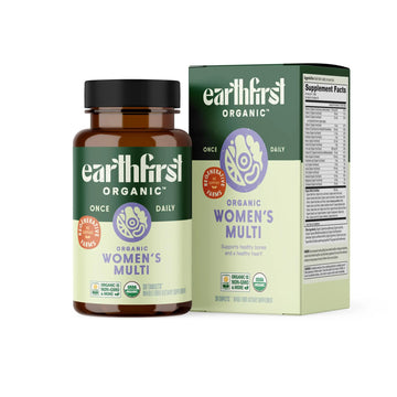 EarthFirst Organic Women’s Multi Once Daily, Women's Multivitamin, Iron, Vitamin B12 & More, 19 Vitamins from Herbs & Superfoods, 30 Count EarthFirst Organic Au supplements