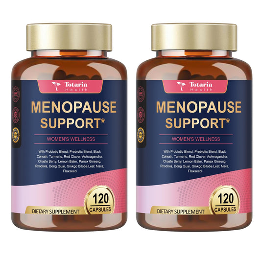 (2 Packs) 40-in-1 Menopause Supplements for Women, Multibenefit & Complete Black Cohosh for Hot Flashes, Night Sweats & Hormone Balance, w/ Probiotics, DIM, Vitex, Dong Quai, Red Clover and More TotariaAu supplements