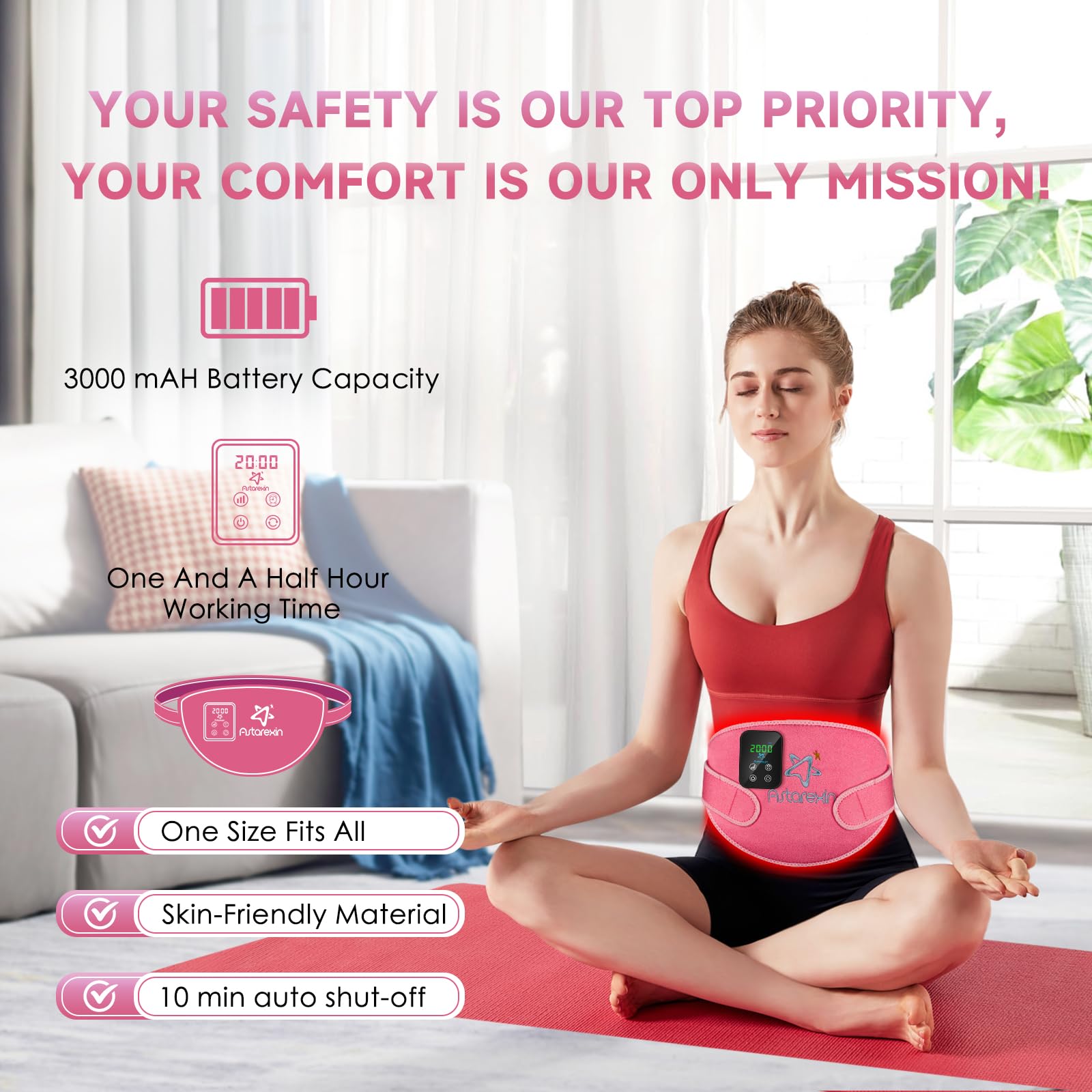 Red Light Therapy Belt Pad: Near Infrared Lamp Pain Relief 156 LEDs Wrap Body Heating Pads Astarexin Au supplements