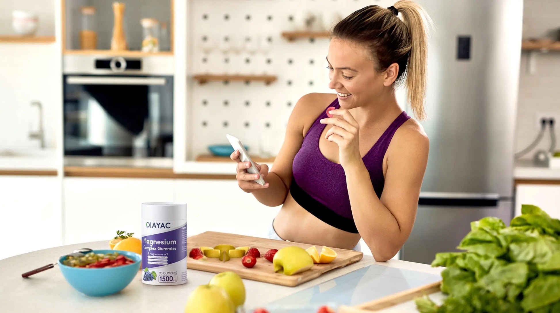 Magnesium Complex Gummies, Individually Packaged Magnesium Supplement, Magnesium Chelate, Bisglycinate, Malate, Citrate, Taurate Chewable for Women & Men,Sleep&Muscle&Nerve Health, Vegan 90 Counts DIAYAC Au supplements