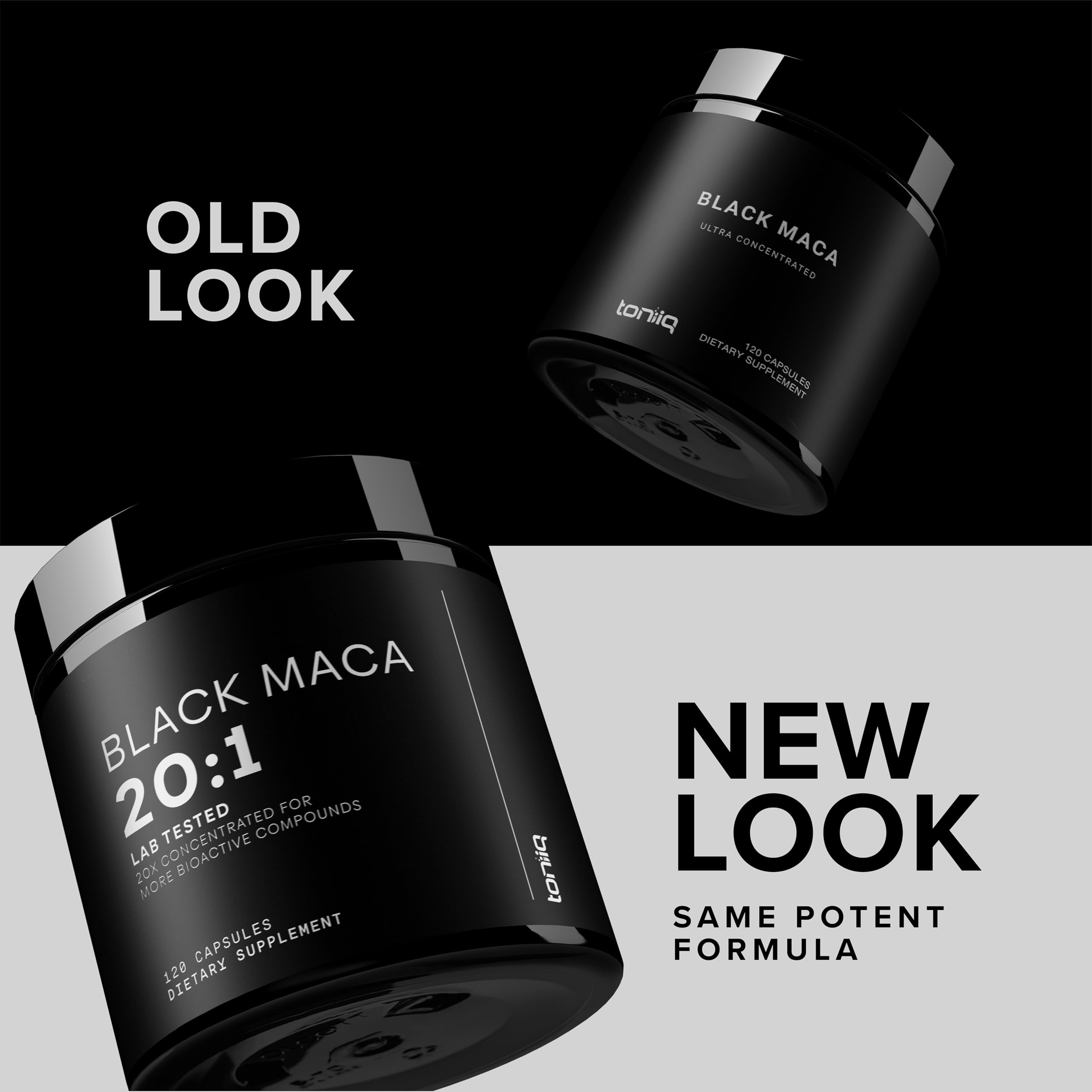 Toniiq Black Maca Root - Ultra High Potency 20:1 Extract - Single Origin, Wildcrafted & Highly Concentrated - Third-Party Lab Tested - 120 Capsules Toniiq Au supplements