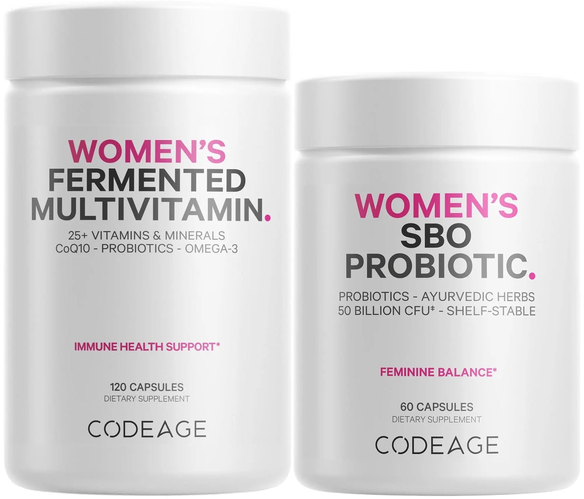 Codeage Women’s Multivitamin Bundle: Women’s Formula & Women’s Probiotic Daily Vitamins Codeage Au supplements