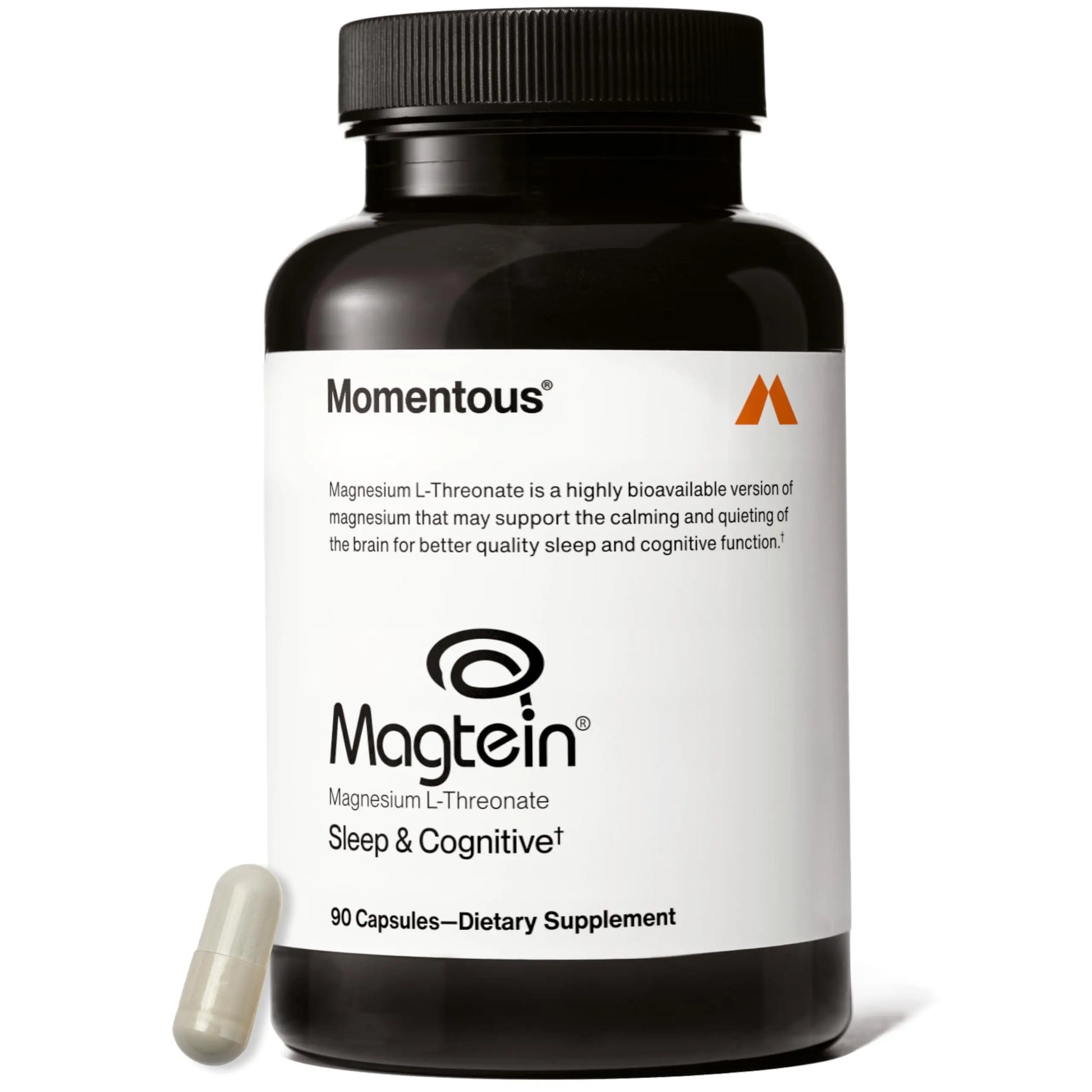 Momentous Magtein Magnesium L-Threonate - Brain & Rest Support Supplement - Boosts Cognitive Function & Sleep Quality - NSF Certified for Sport -145 mg - 30 Servings Momentous Au supplements