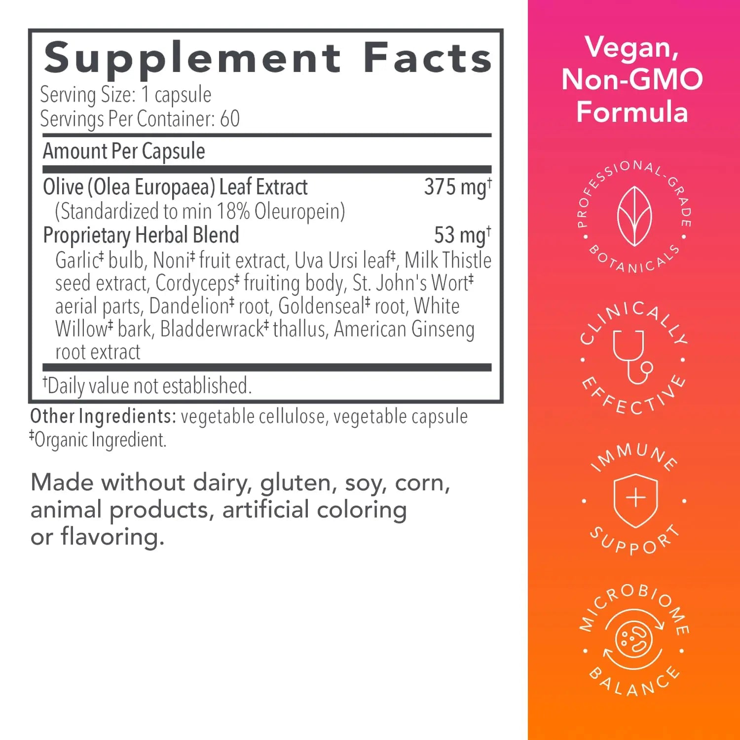 Biocidin Olivirex - Oleuropein Olive Leaf Extract Capsules - High Potency, 18% Oleuropein - Promote Microbial & Immune Support - Professional-Grade Botanical Blend for Detox & Wellness (60 Capsules) Bio-Botanical Research Au supplements