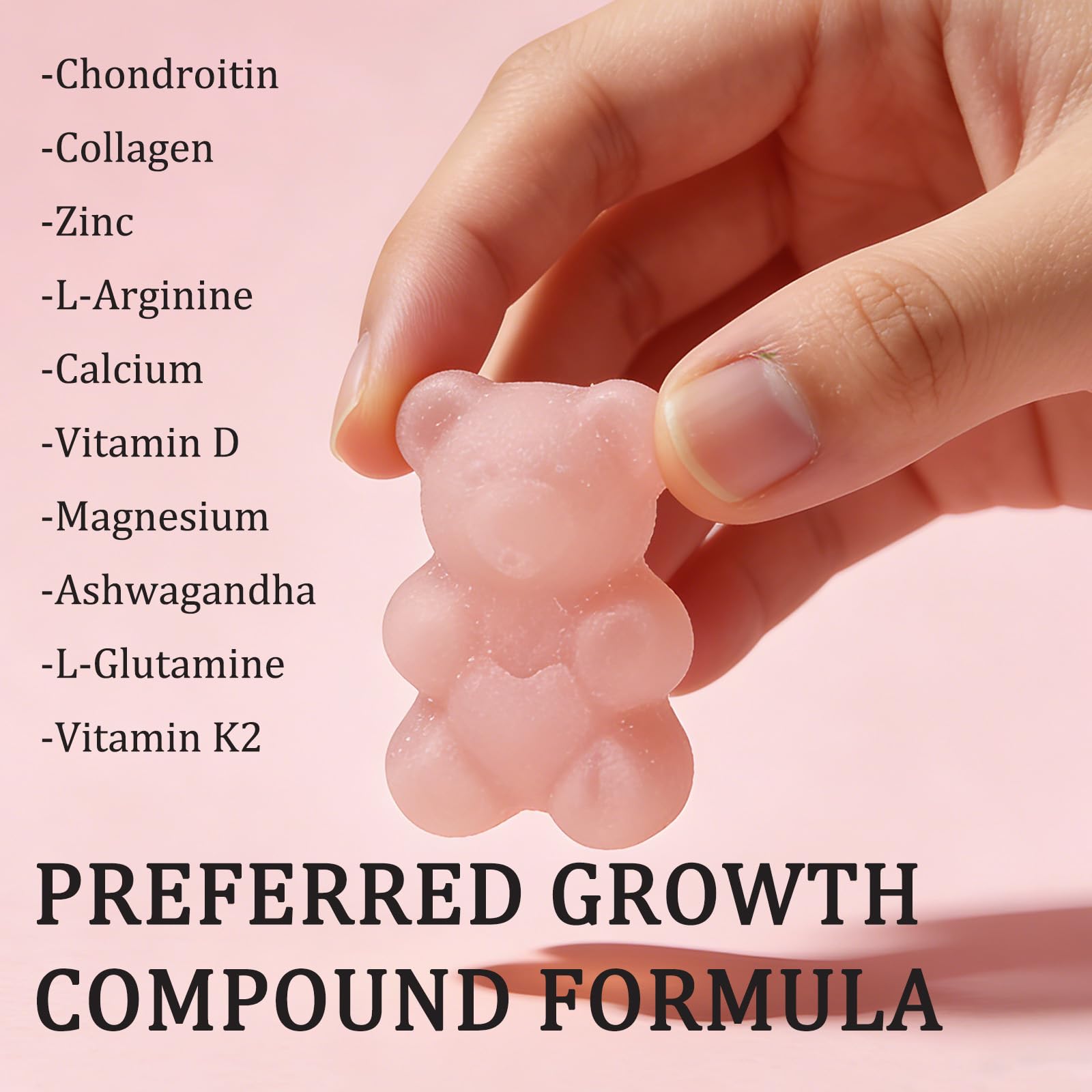 ZYGCDZ Growth Gummies for Kids & Teens - Natural Height Support with Vitamin D3, K2, Calcium & Ashwagandha - Bone Strength Supplement for Picky Eaters Ages 5+ (Watermelon Flavor) (1) ZYGCDZ Au supplements