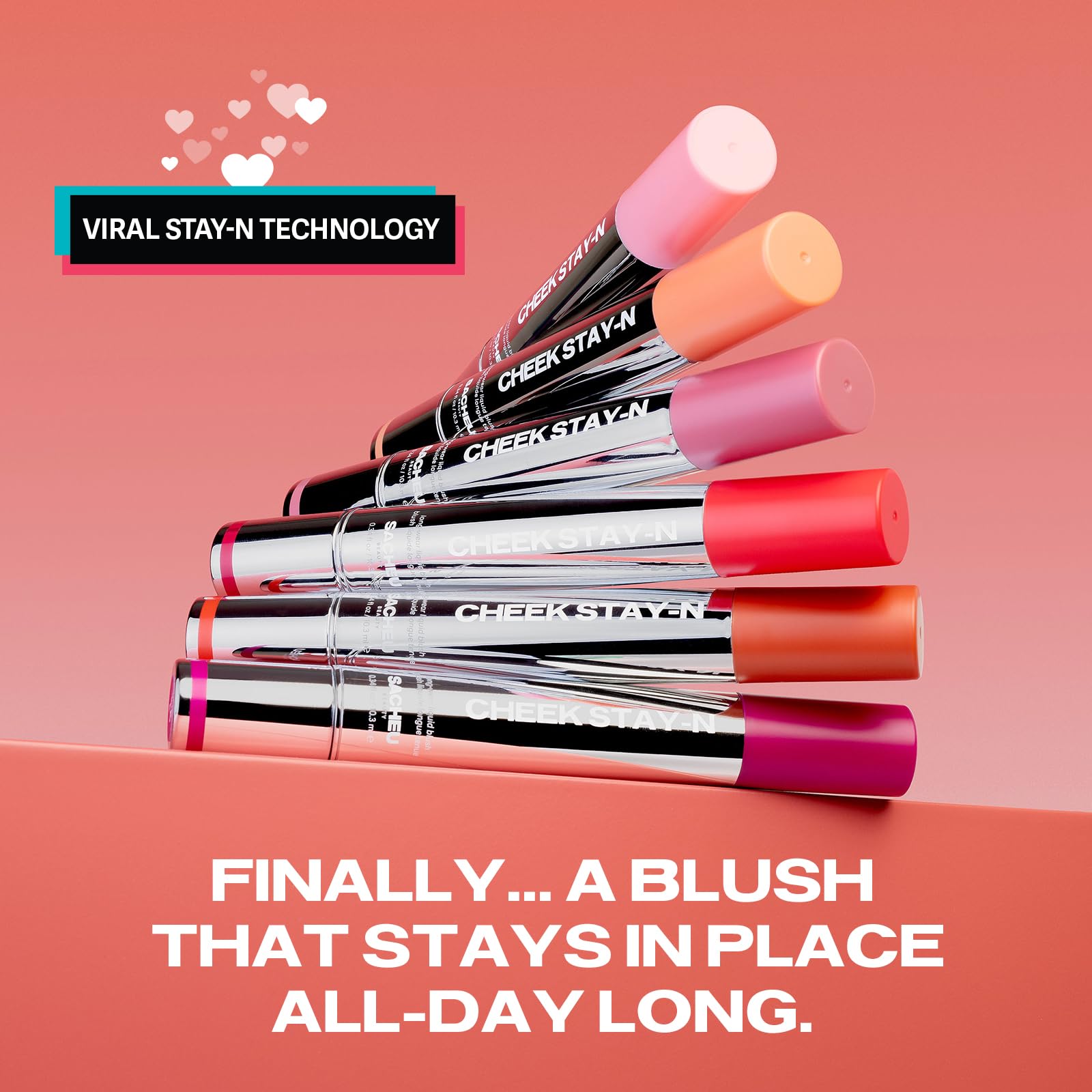 Sacheu Cheek STAY-N Liquid Blush for Cheeks — High Pigment, Buildable, Lightweight Cream Blush for Dewy & Radiant Flushed Cheeks — Long-lasting & Cruelty Free, I'm Playful Sacheu Au supplements