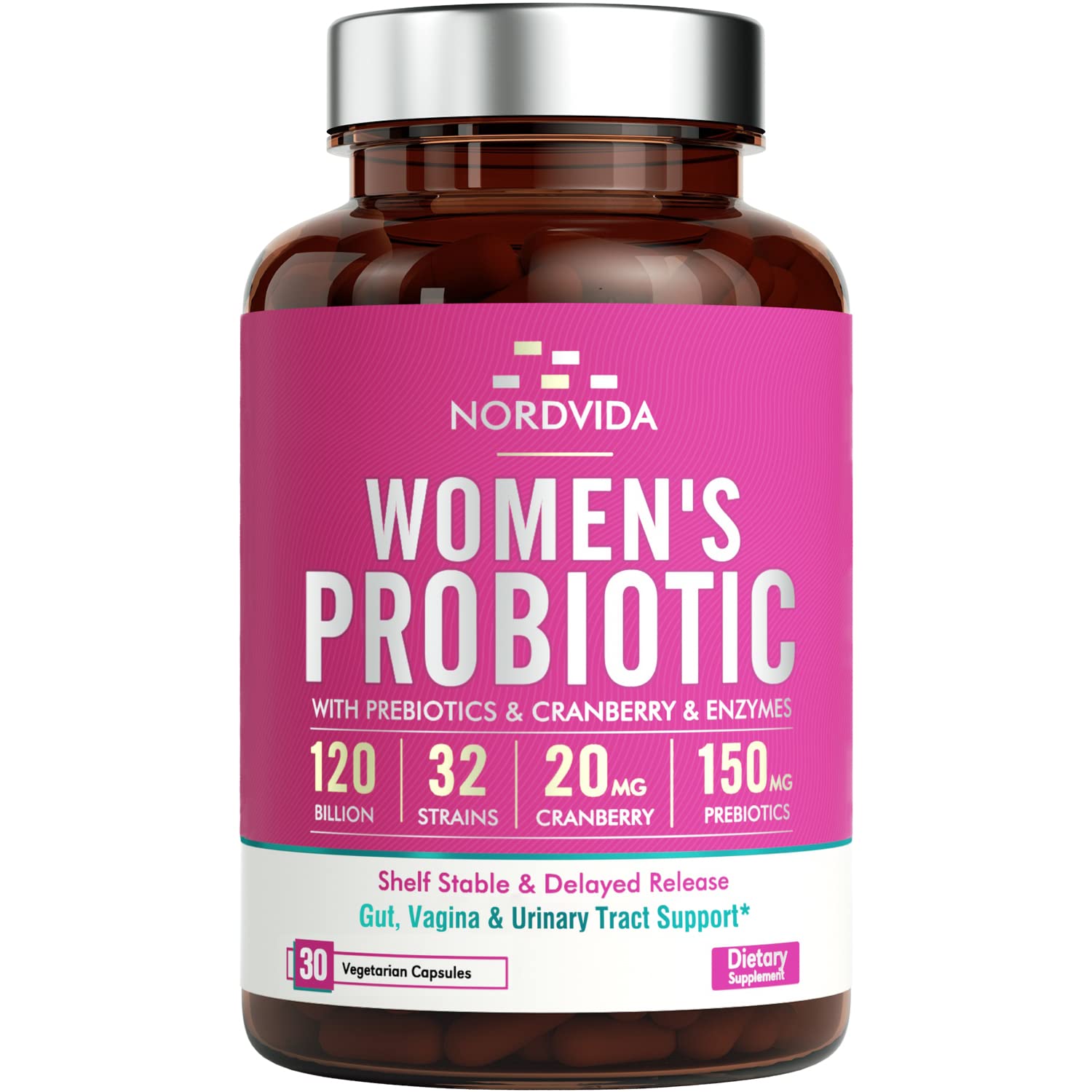 NordVida Women's Probiotic, 120 Billion & 32 Strains, Shelf Stable Probiotic for Gut Nordvida Au supplements
