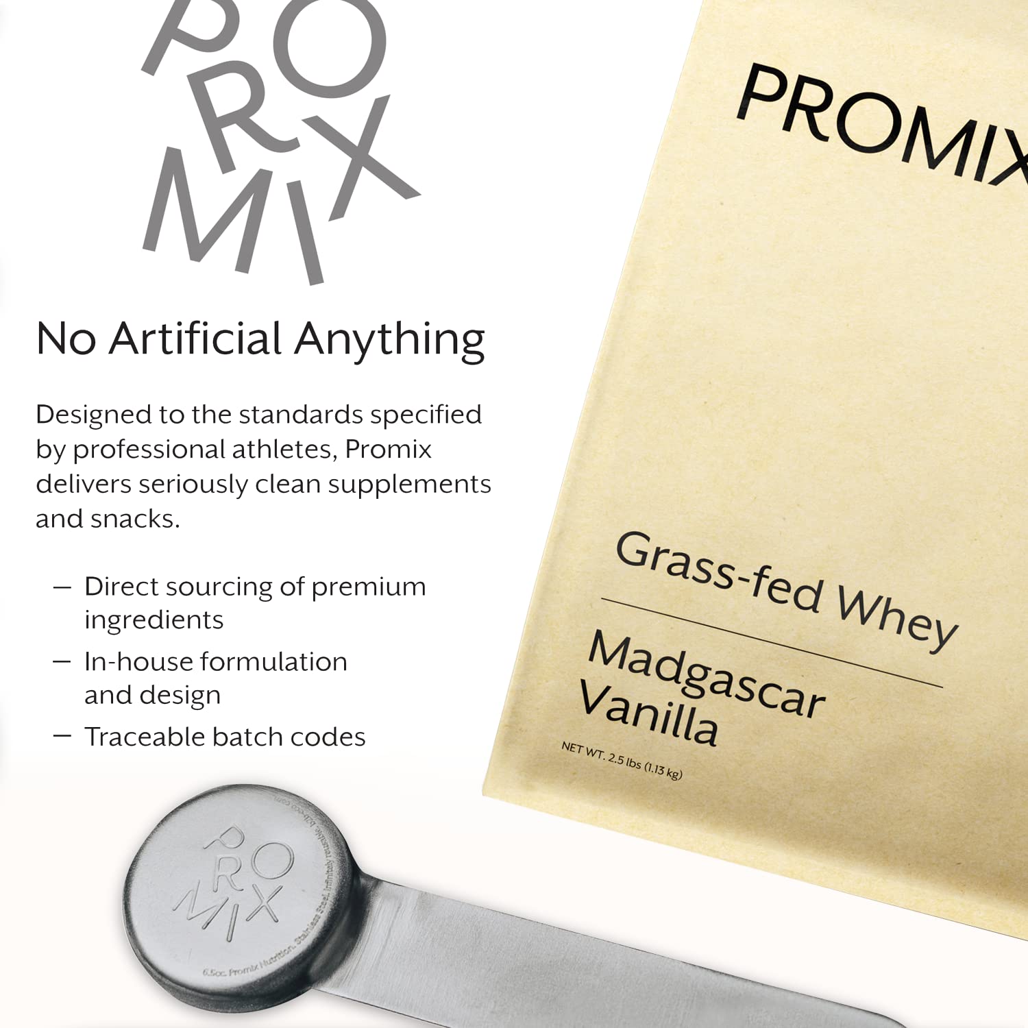 Promix Whey Protein Powder, Vanilla - 2.5lb Bulk - Grass-Fed & 100% All Natural ProMix Nutrition Au supplements