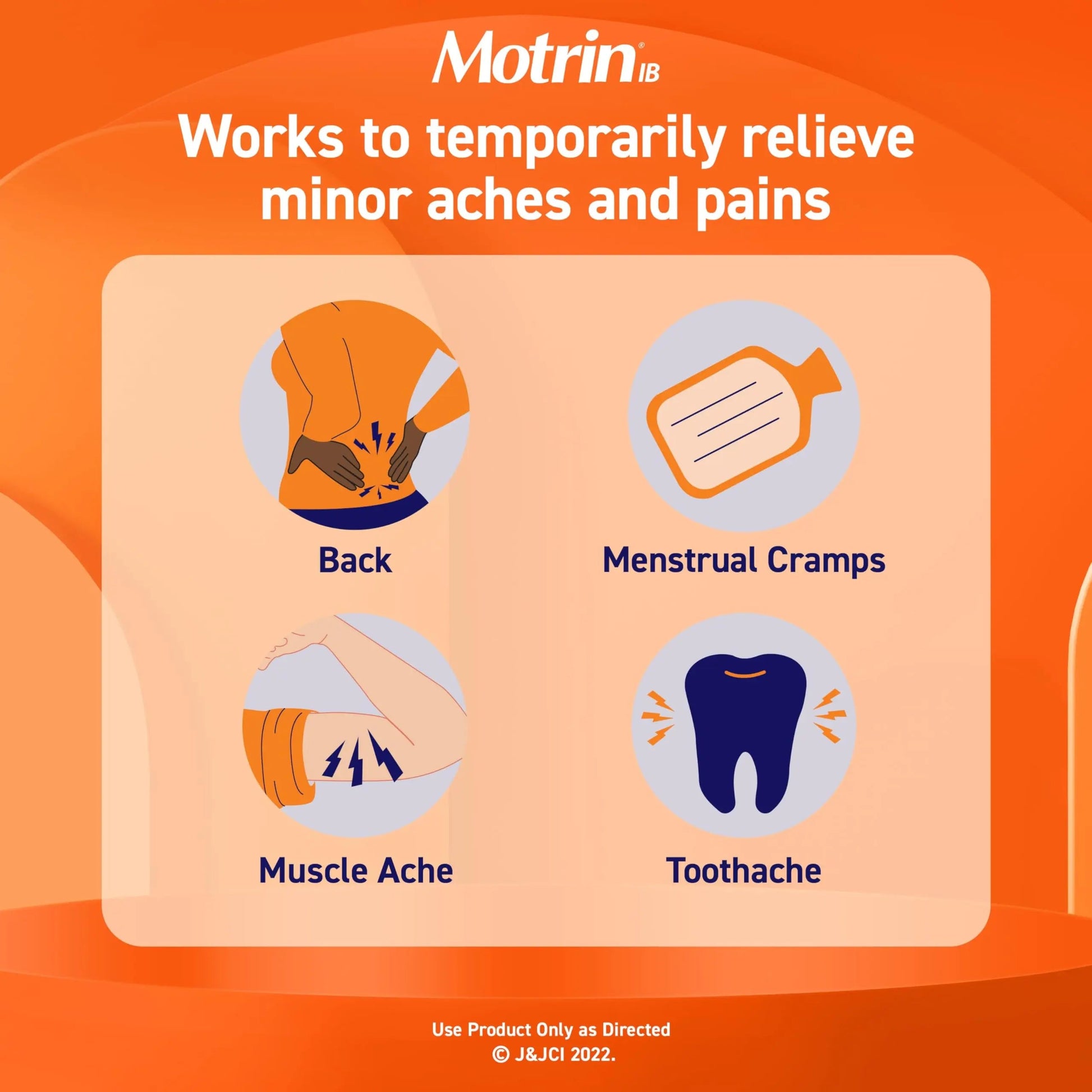 Motrin IB, Ibuprofen 200mg Tablets, NSAID Pain & Fever Reliever for Headache, Backache, Muscular Aches, Arthritis Pain Reliever, 50 Travel Packets of 2, 100 ct Motrin Au supplements