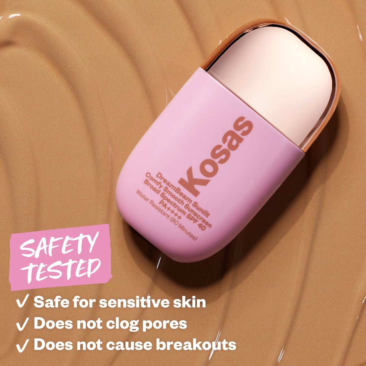 Kosas DreamBeam SPF 40 Mineral Sunscreen for Face + Makeup Prep – Lightweight Hydrating Sun Protection, 40 ml Kosas Au supplements