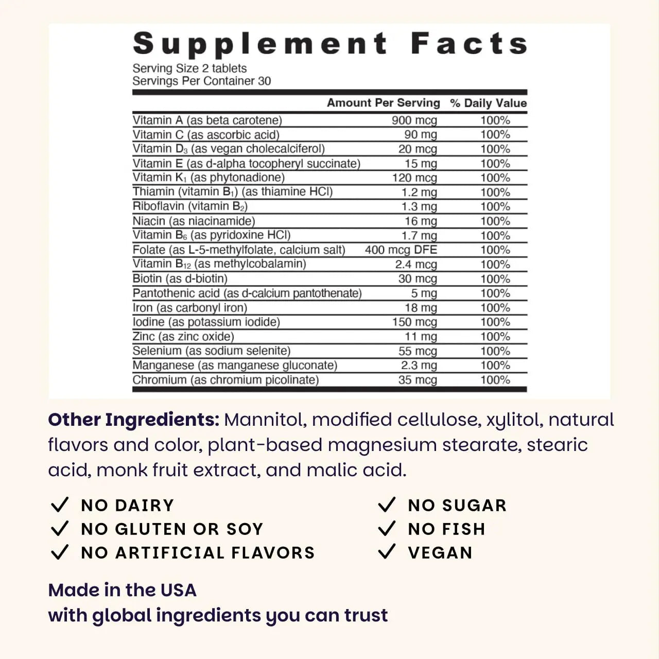 EZ Melts Multivitamin + Iron - Daily Multivitamin for Women & Men - Supports Healthy Energy Levels & Antioxidant Protection EZ Melts Au supplements