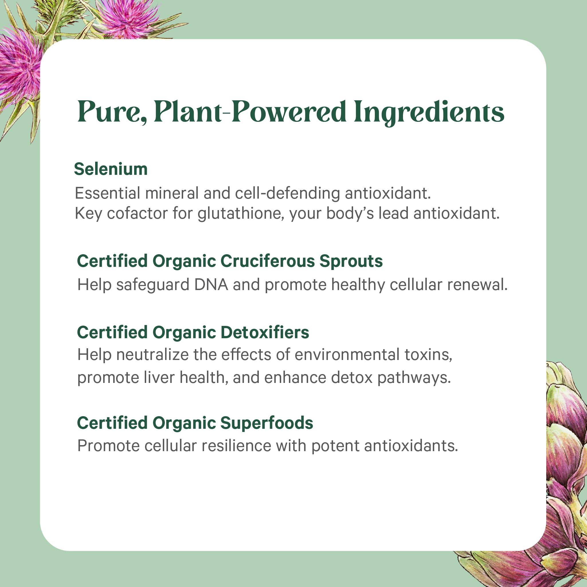 PURE SYNERGY Cell Protector | Cellular Health Supplement | Cell and Immune Support with Selenium and Organic Cruciferous Vegetables | for Healthy Aging & Detoxification (120 Capsules) PURE SYNERGY Au supplements