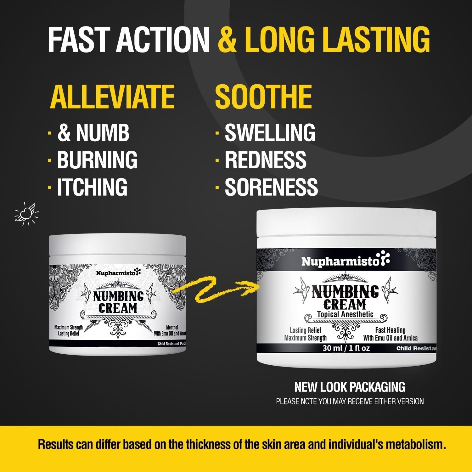 Nupharmisto Numbing Cream Maximum Strength : Long Lasting Numbing Cream with 5X Numbing - Emu Oil and Arnica 30 ml / 1 fl oz Nupharmisto Au supplements