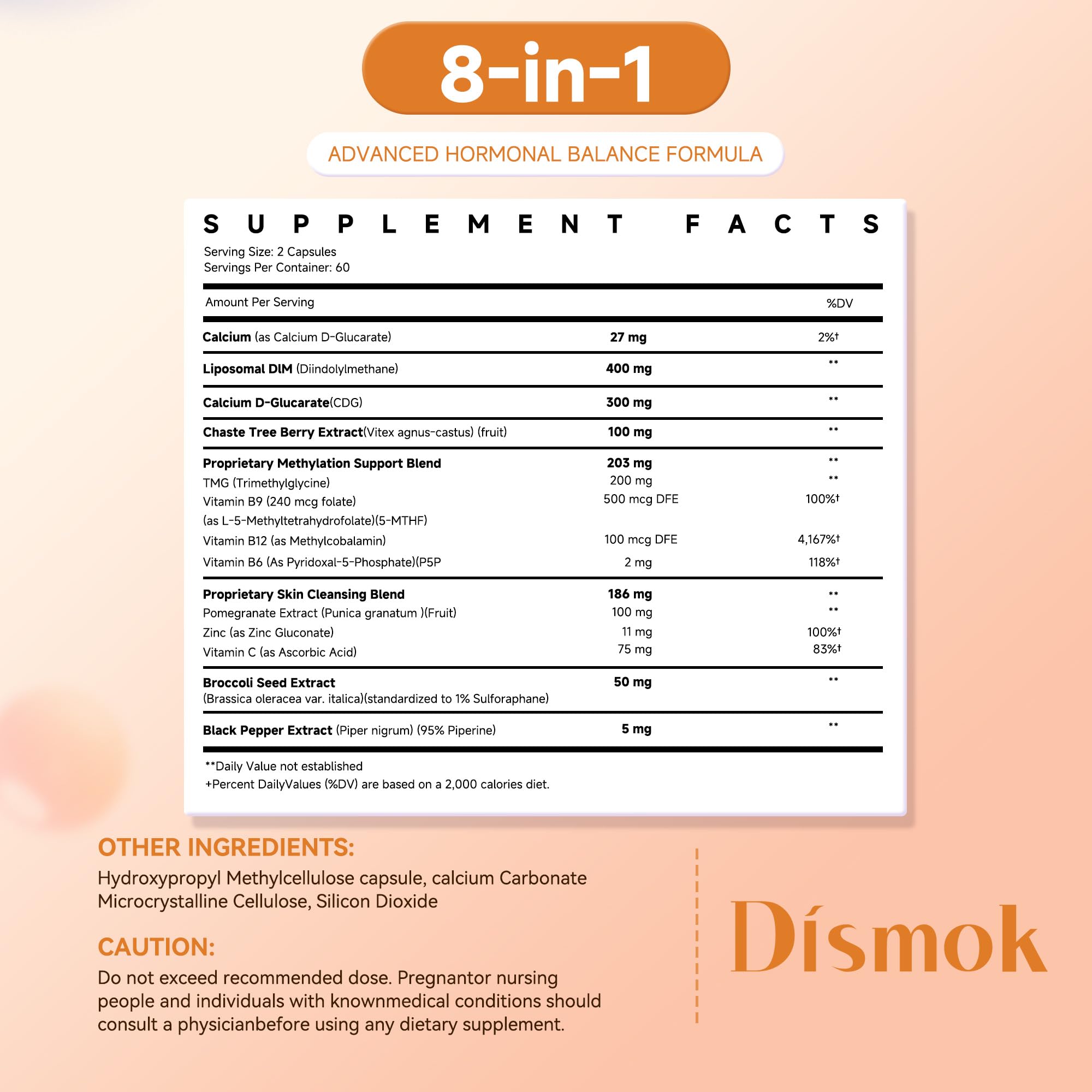 DIM Supplement 400 mg | Advanced Liposomal Multi-Action Complex for Estrogen Balance in Women & Men | Supports Hormonal Acne, Healthy Estrogen Metabolism & Clear Skin | Third-Party Tested Dismok Au supplements
