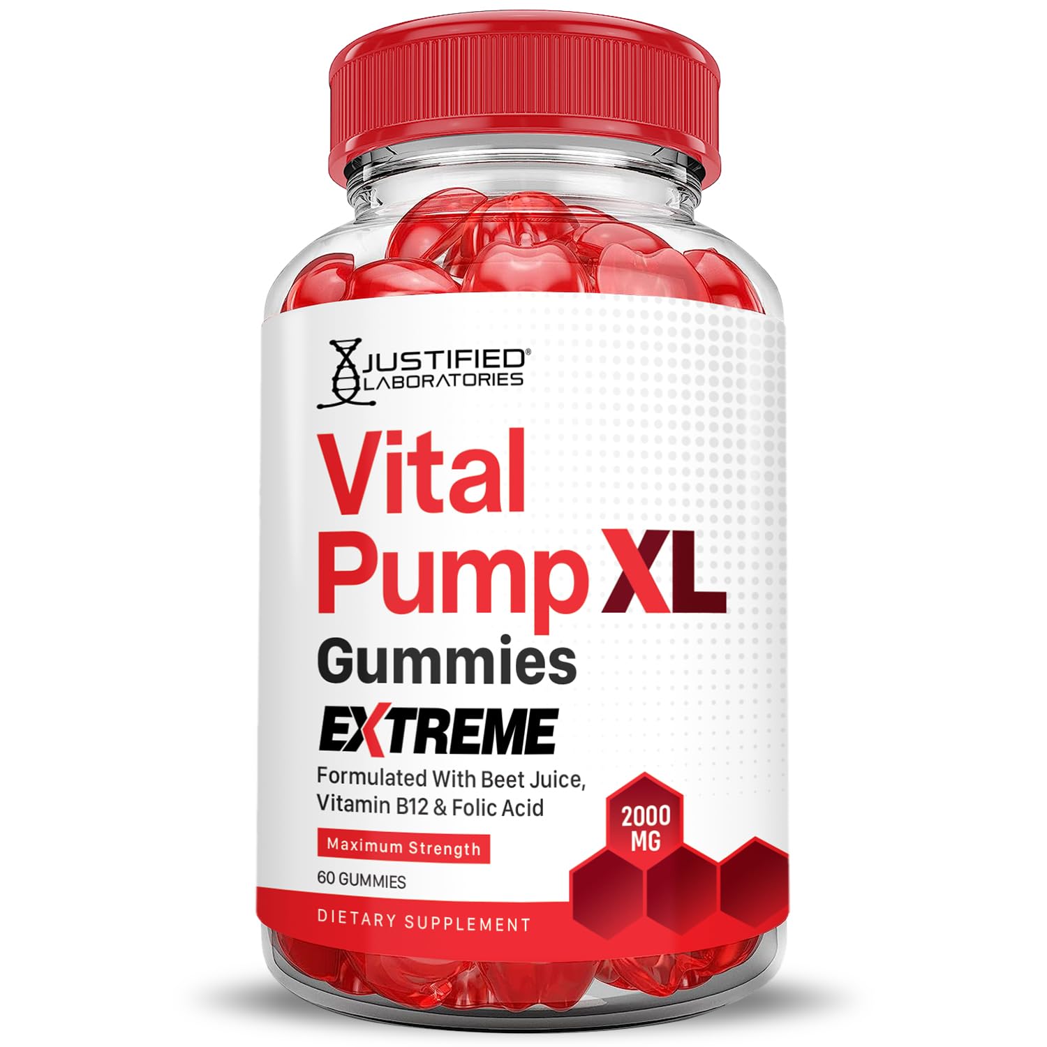 Justified Laboratories Vital Pump XL Extreme 2000MG Performance Gummies Vital PumpXL Advanced Formula Formulated with Beet Juice ACV Pomegranate Powder B12 Vegan Non GMO 60 Gummys Justified Laboratories Au supplements