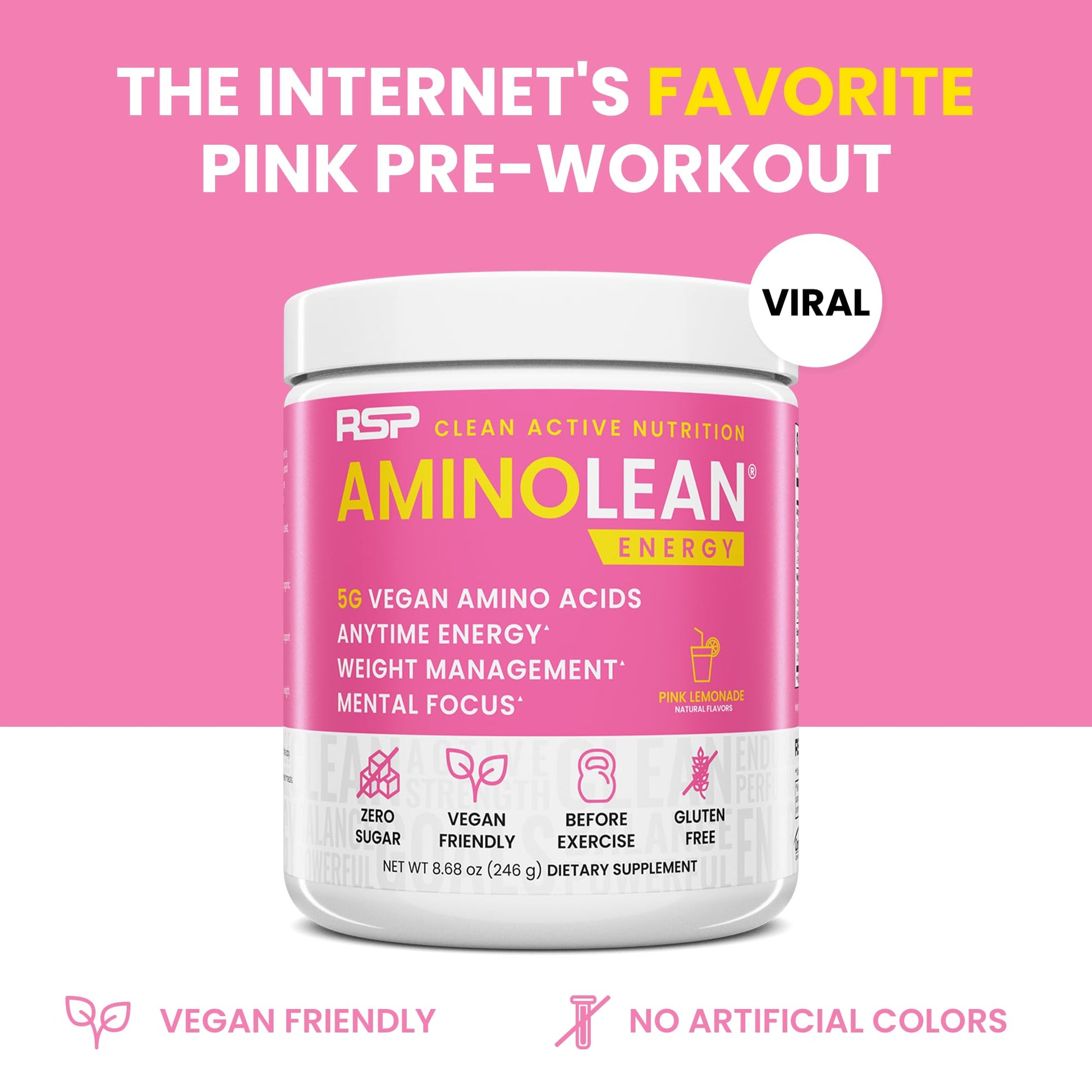 RSP NUTRITION AminoLean Pre Workout Powder, Amino Energy & Weight Management RSP NUTRITION Au supplements