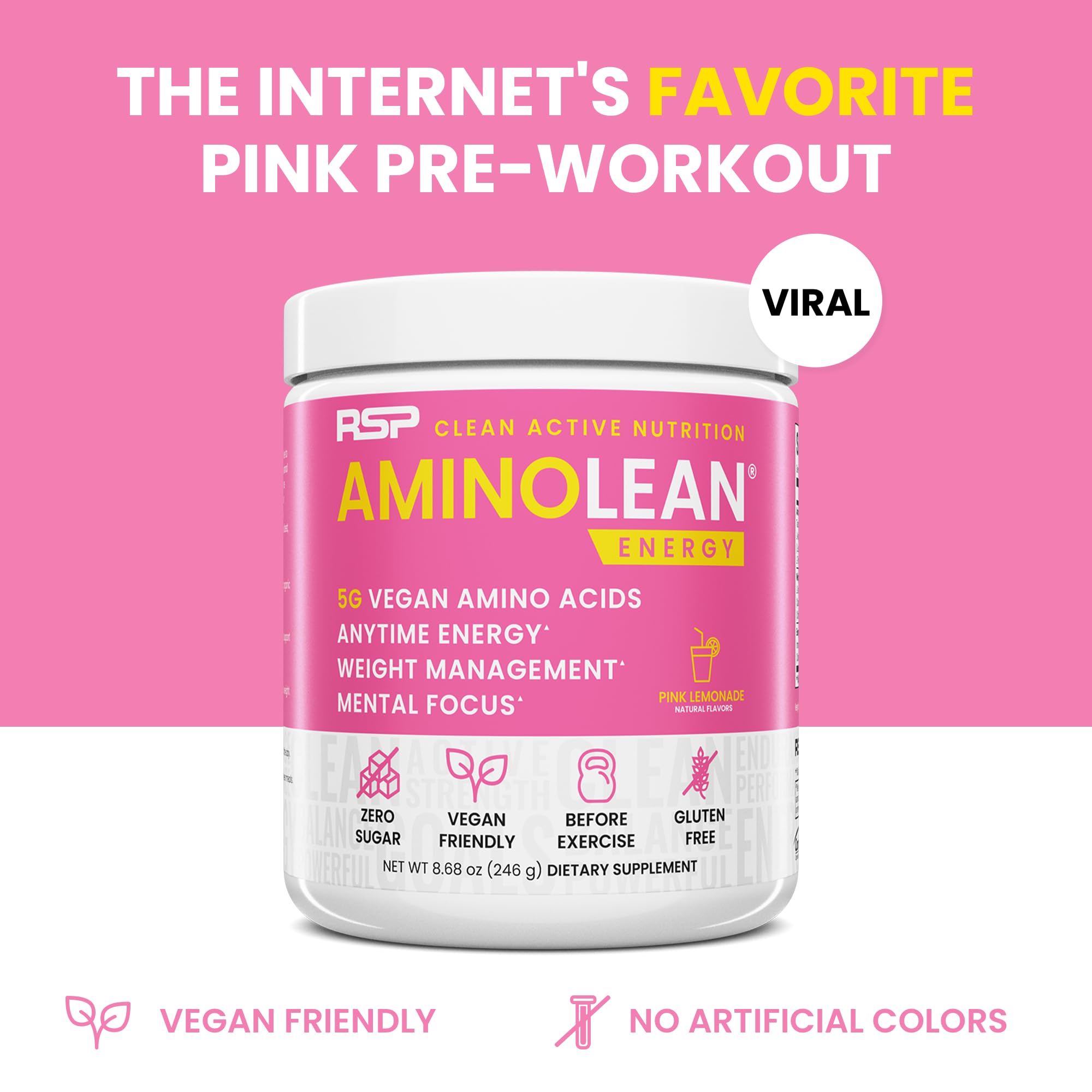 RSP NUTRITION AminoLean Pre Workout Powder, Amino Energy & Weight Management RSP NUTRITION Au supplements