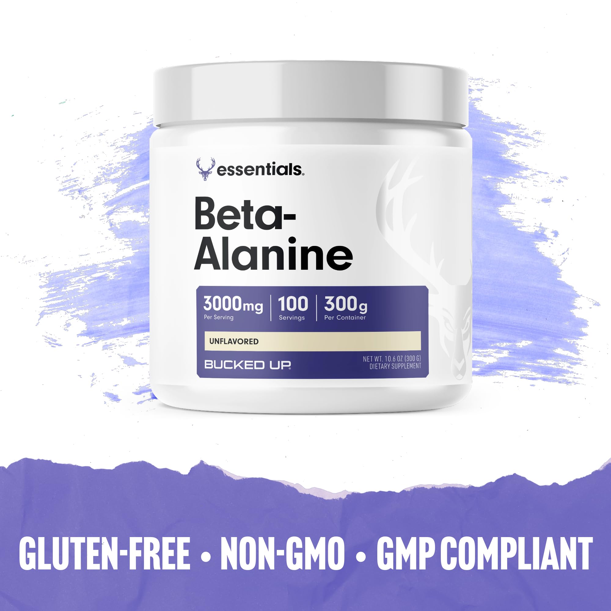 Bucked Up Beta Alanine 300mg Powder, Non-GMO, Gluten-Free, Unflavored (100 Servings) Bucked Up Au supplements