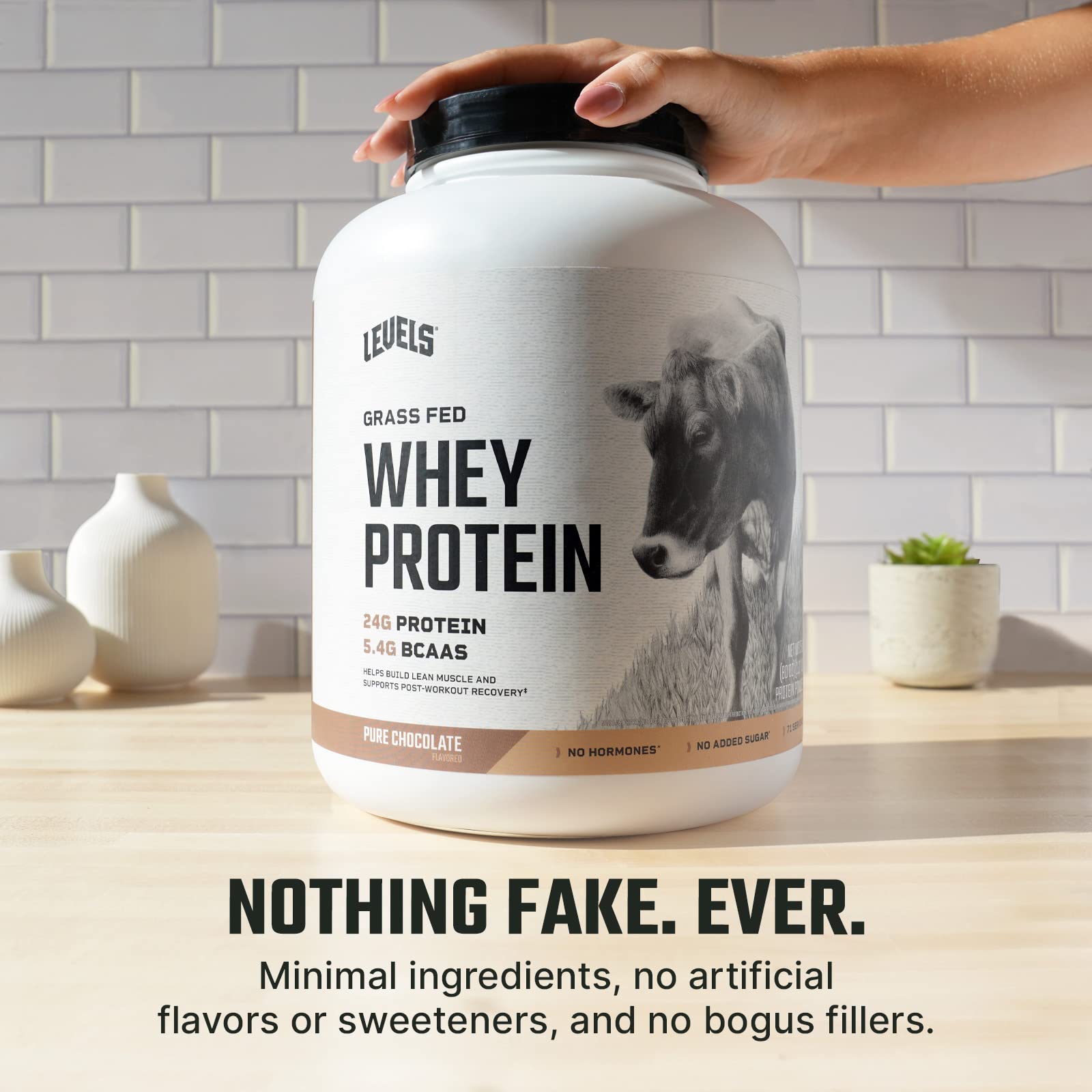 Levels Grass Fed 100% Whey Protein, No Hormones, Pure Chocolate, 5LB Levels Nutrition Au supplements