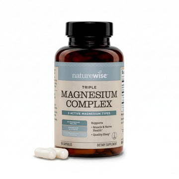 NatureWise Triple Magnesium Complex - High Absorption Magnesium Glycinate + Malate + Citrate for Muscle Nerve & Sleep Support - Vegan 90 Capsules NatureWise Au supplements