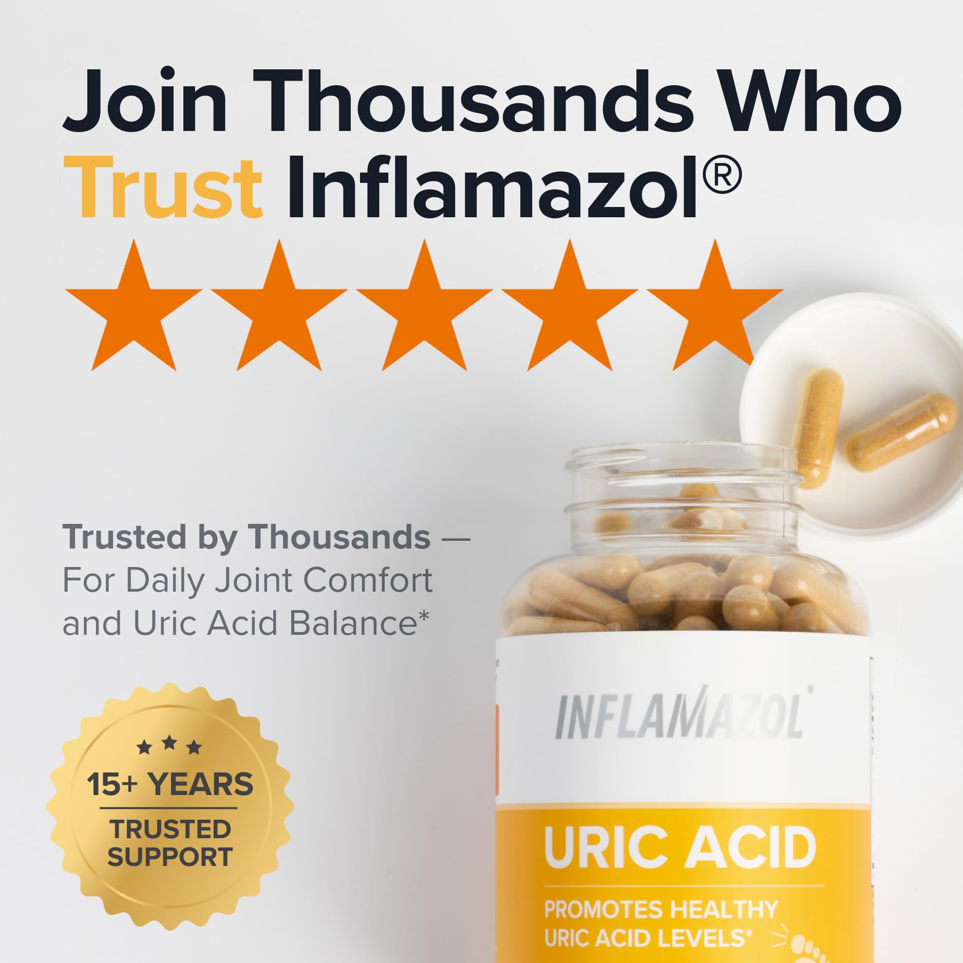 Inflamazol Uric Acid Cleanse – Premium Uric Acid Flush with Tart Cherry, Turmeric & Celery Seed for Joint & Uric Acid Support – Joint Supplements for Men & Women – 120 Capsules Inflamazol Au supplements