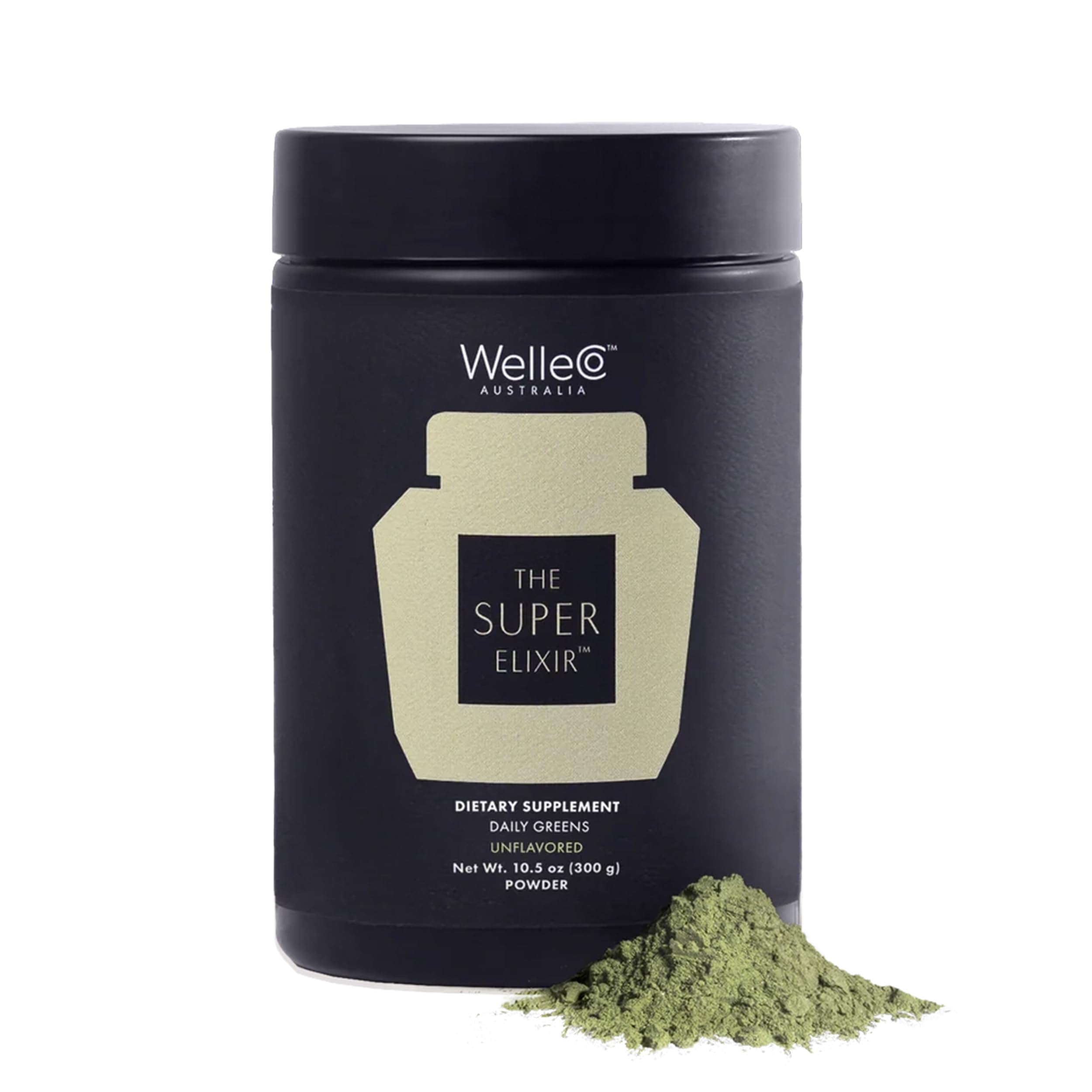 WelleCo The Super Elixir, Daily Greens Powder with Probiotics, Superfoods & Whole Foods, Unflavored Drink Mix for Gut Health, Immunity, Energy, Skin & Hair, 10.5oz Jar WelleCo Au supplements