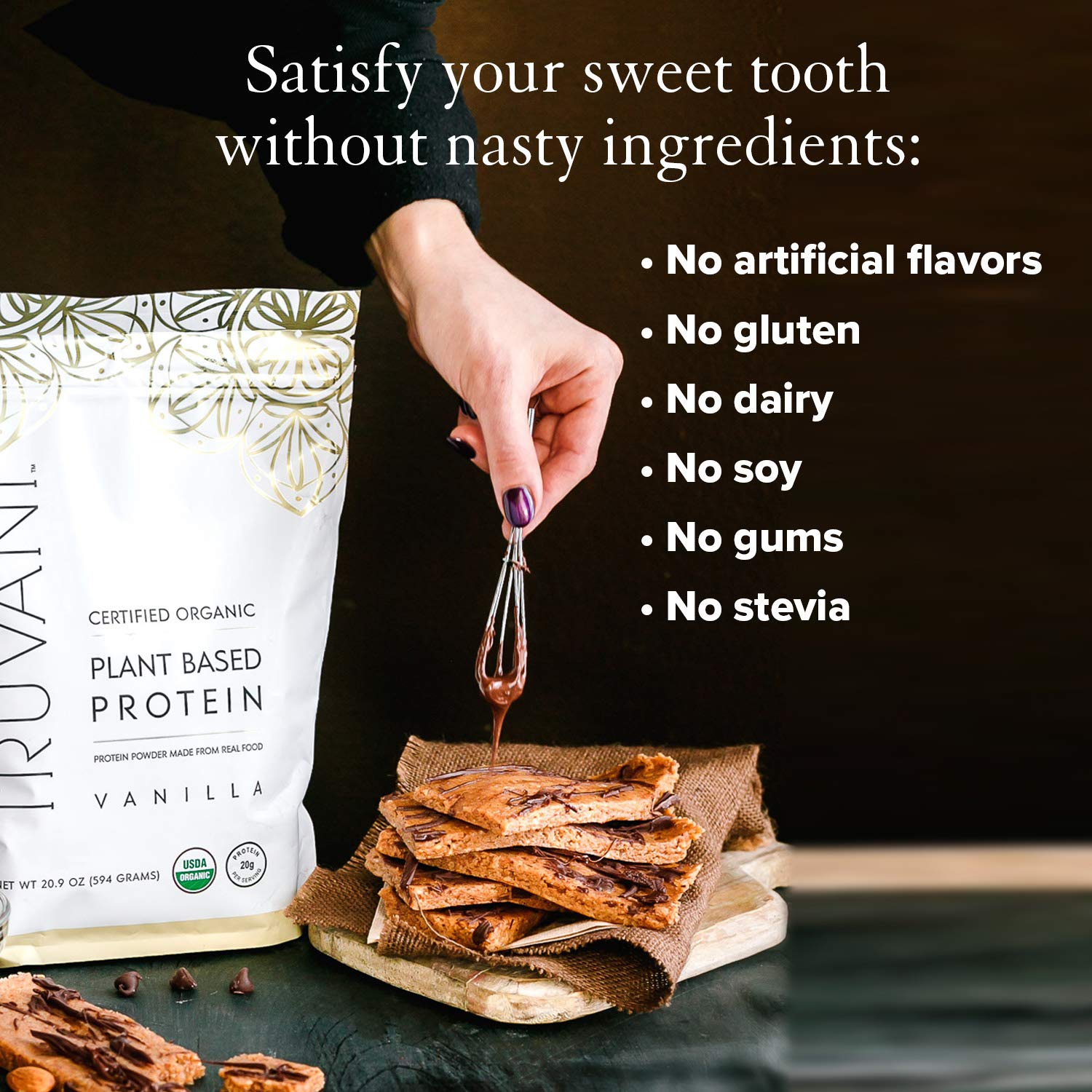 Truvani Organic Vegan Protein Powder, Organic Pea Protein Powder, Vegan, Non GMO Truvani Au supplements