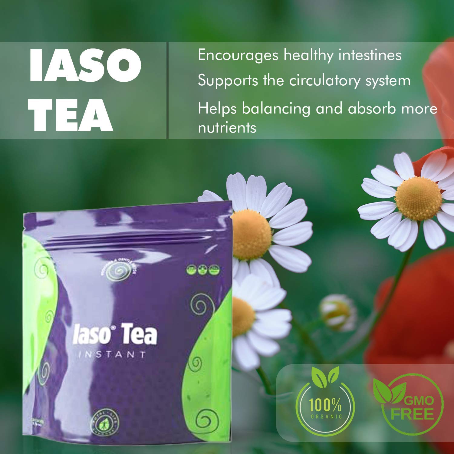 TLC Total Life Changes IASO Natural Detox Instant Herbal Tea - Expiration Date on the Top Total Life Changes Au supplements