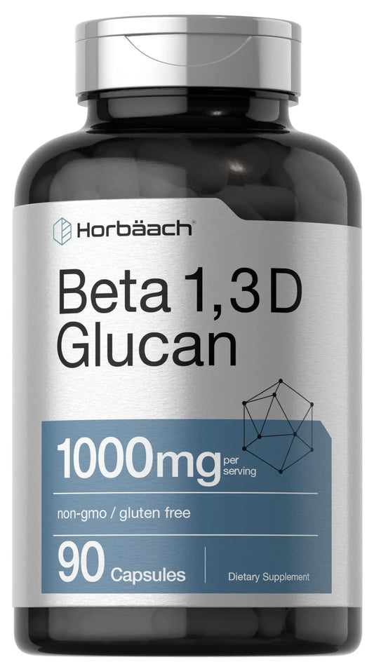 Beta Glucan 1 3D 1000 mg | 90 Capsules | Beta 1,3, 1,6 D Glucan | Non-GMO, Gluten Free HorbäachAU supplements