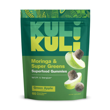 Kuli Kuli Super Energy Gummies - Energy Supplements with Moringa, Caffeine-Free Natural Energy Booster - 60 Non-GMO, Gluten-Free Moringa Gummies Kuli Kuli Au supplements