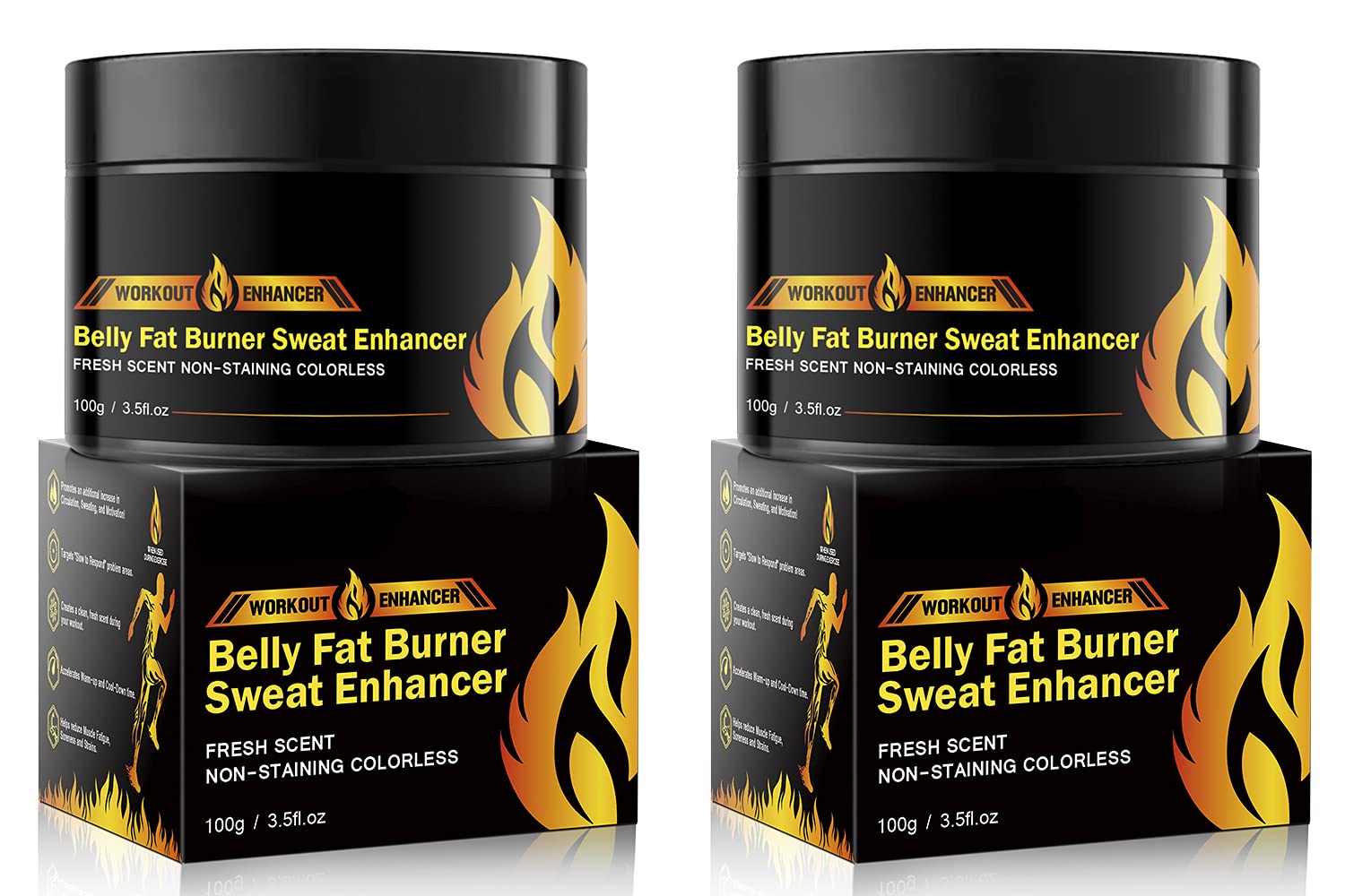 Hot Cream 2Pack, Fat Burning Cream for Belly, Natural Sweat Workout Enhancer Gel QIUBITE Au supplements