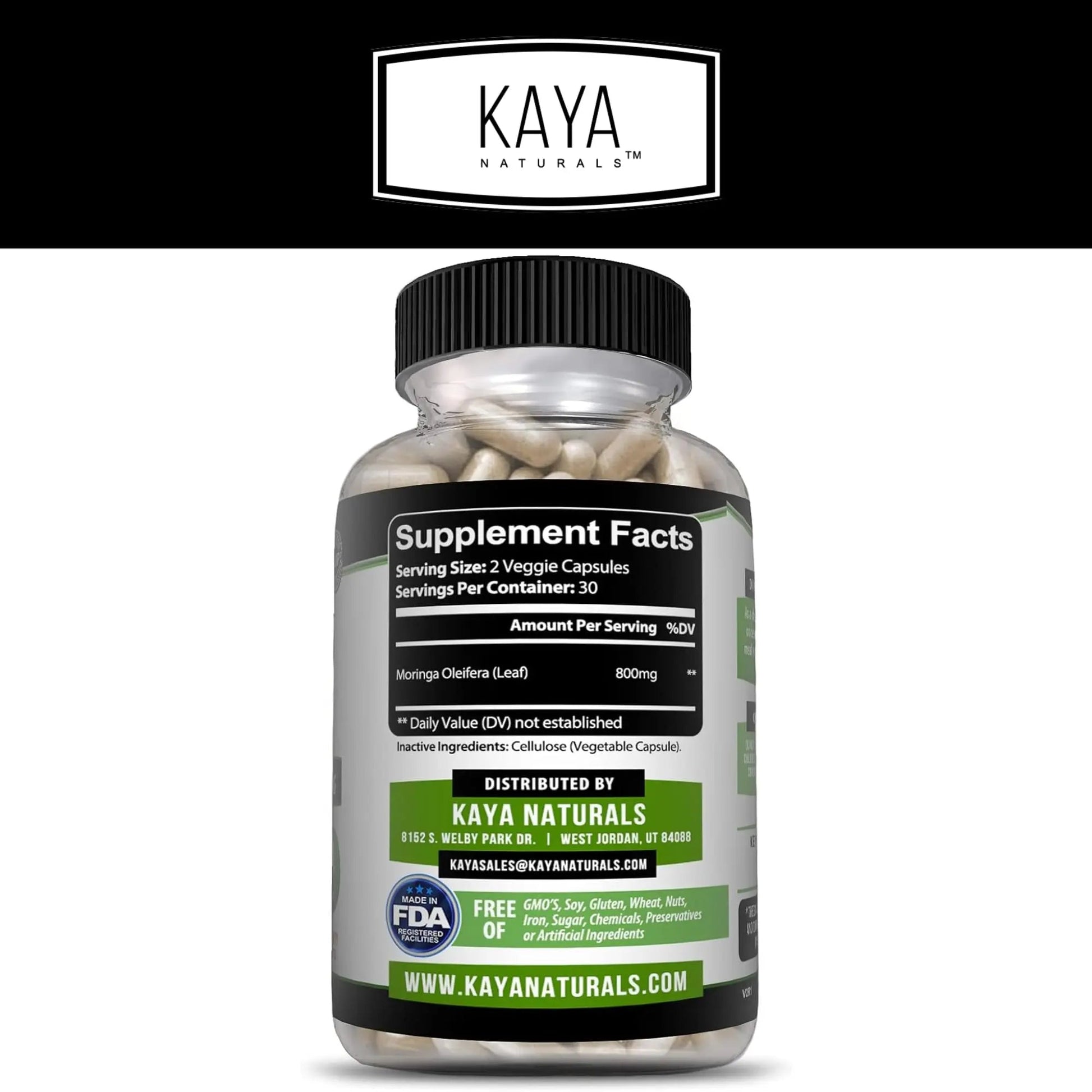 Kaya Naturals Moringa Leaf Extract - Complete Greens Superfood Supplement - Pure Miracle Tree Moringa - Boost Energy Naturally Kaya Naturals Au supplements