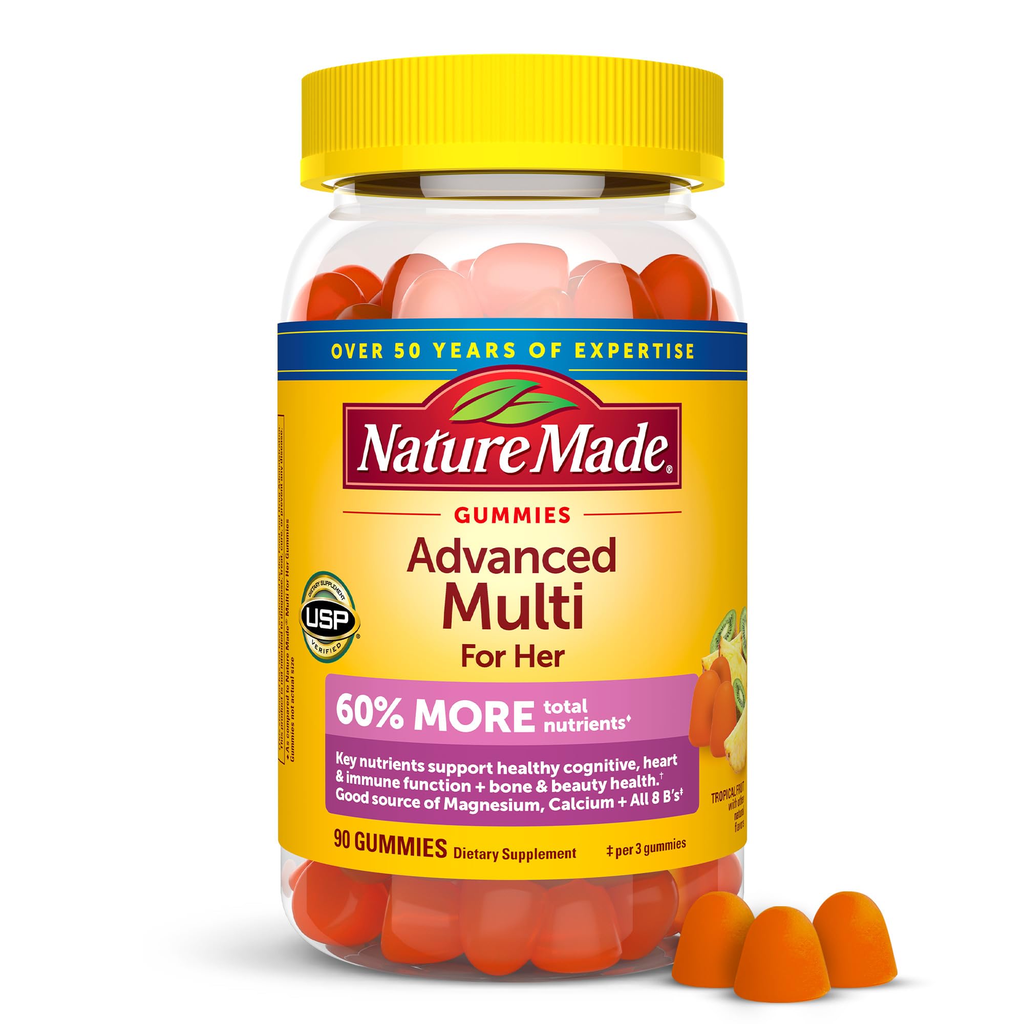 Nature Made Advanced Womens Gummy Multivitamins with Magnesium Citrate, Calcium, B Vitamins, Multivitamin Gummies for Women, 90 Multi Vitamin Gummies, 30 Day Supply Nature Made Au supplements