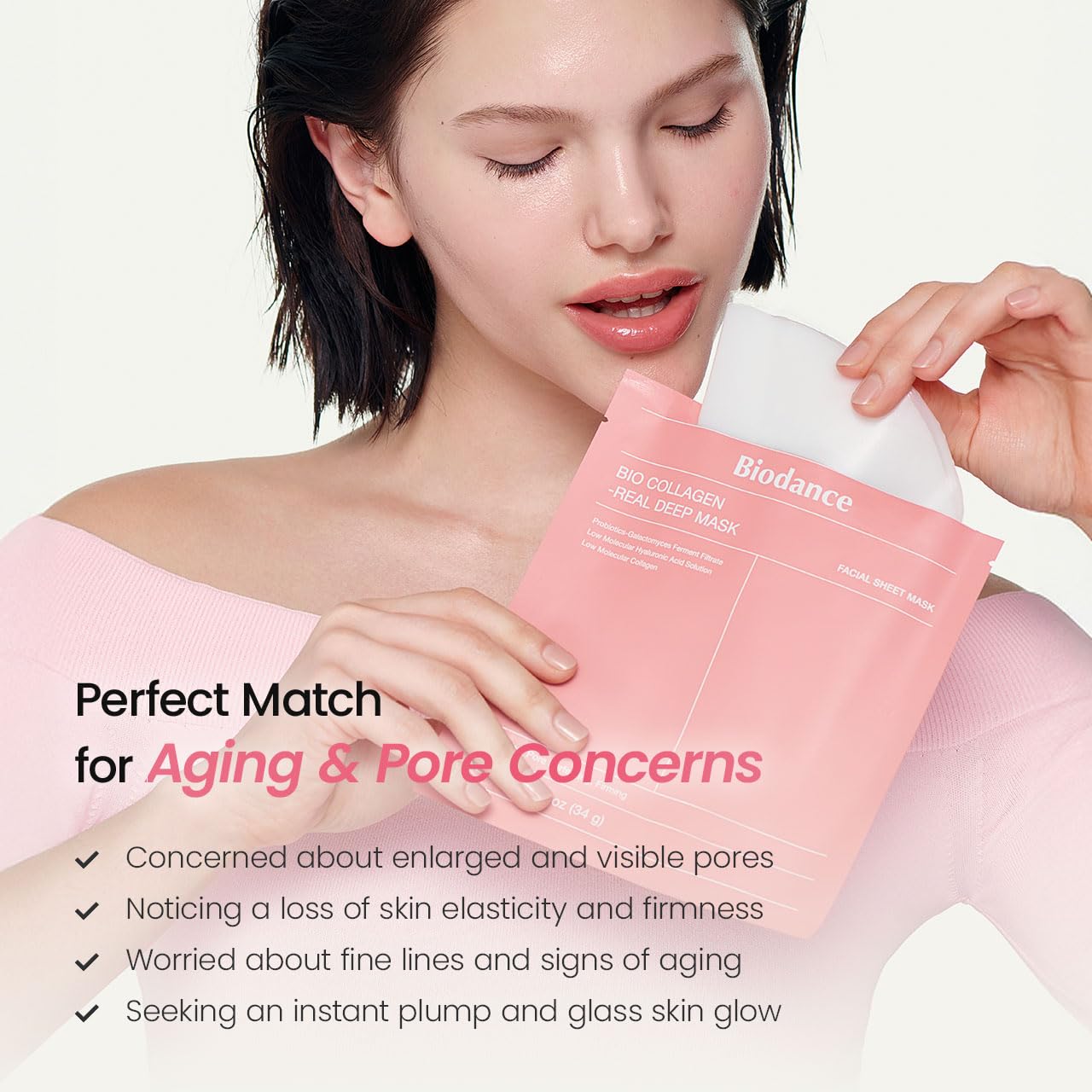 BIODANCE Bio-Collagen Real Deep Mask, Hydrating Overnight Hydrogel Face Mask, Pore Minimizing, Elasticity, Plumping, Travel Essentials & Self Care Gifts for Women, Korean Skin Care | 1.19oz(34g) x 4ea BIODANCE Au supplements