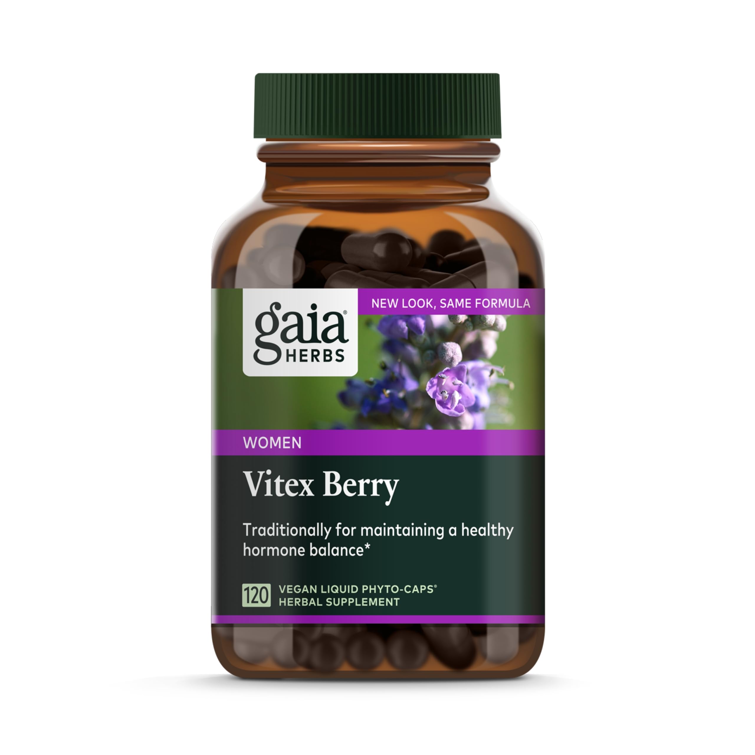 Gaia Herbs, Vitex Berry Vegan Liquid Phyto Capsules - PMS Support Supplement, Chaste Tree berry Gaia Herbs Au supplements